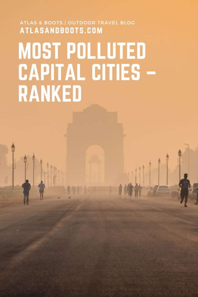 Most polluted capital cities Pinterest pin