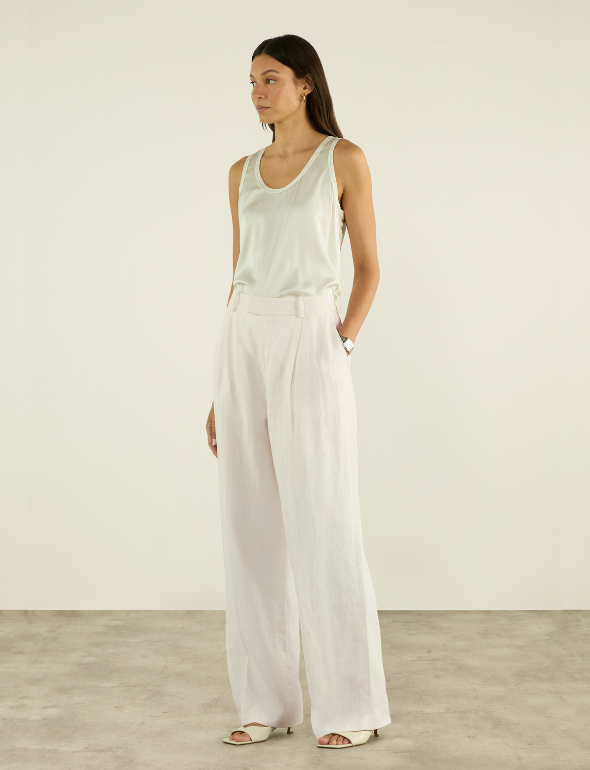 Rampling Trouser: Linen, Ivory
