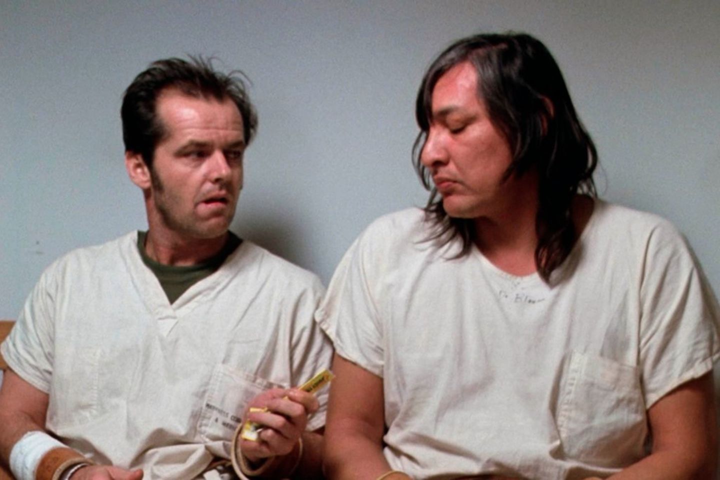 Jack Nicholson (l.) und Will Sampson in "Einer flog über das Kuckucksnest".