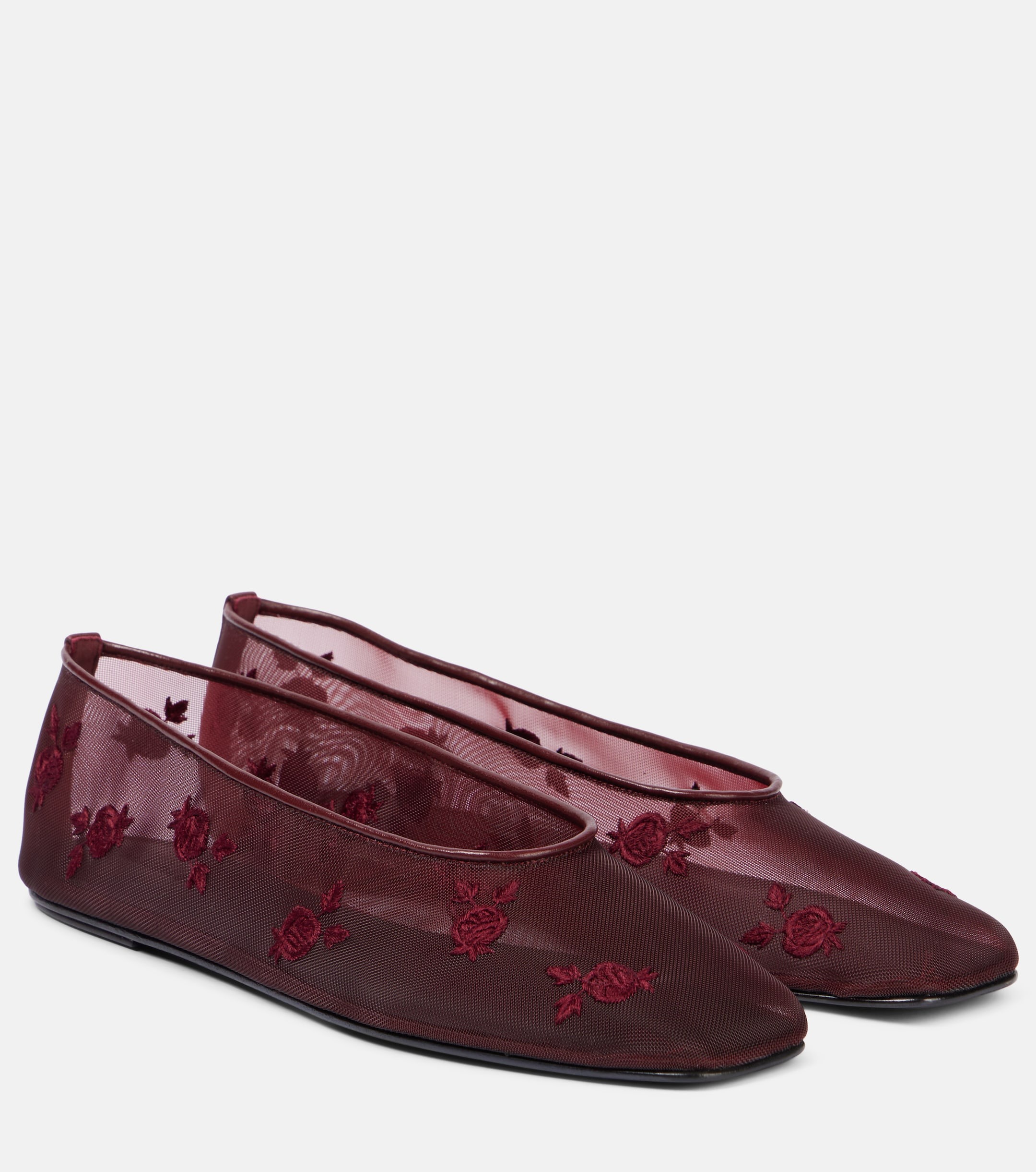 Magda Butrym, Embroidered Mesh Ballet Flats