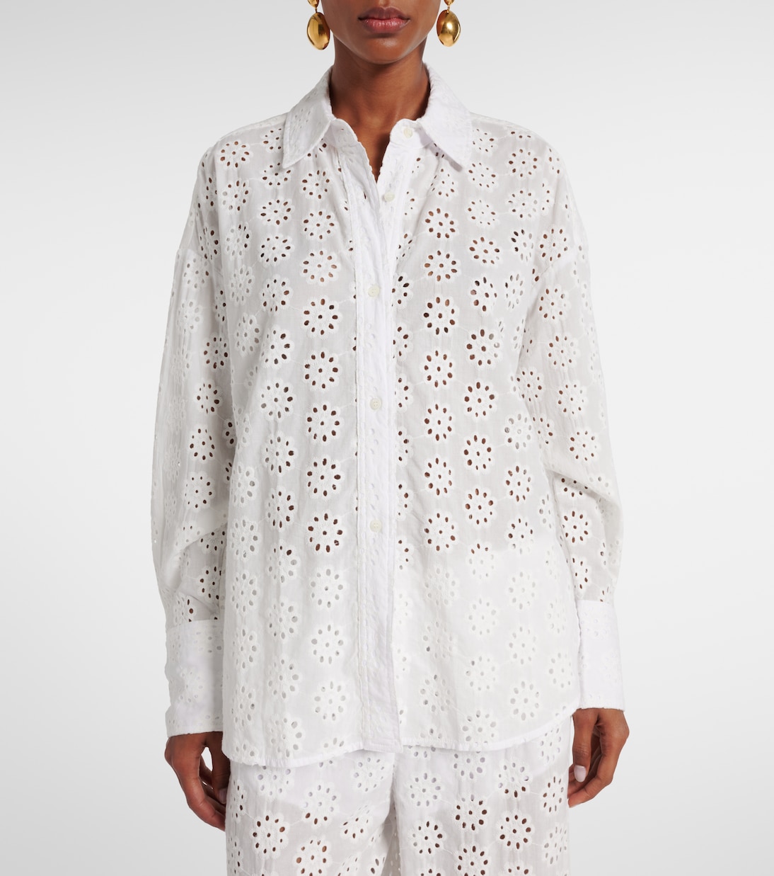 Colton Eyelet Cotton Shirt