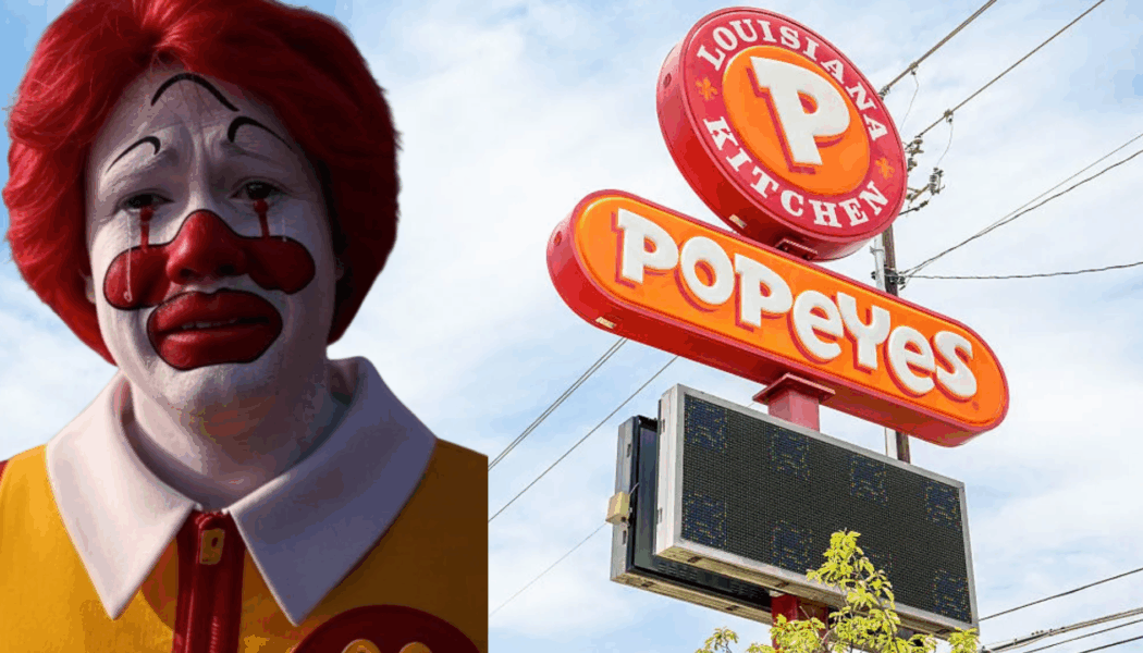 Popeyes Serves McDonald’s Five Piece and A Side of Bars In New A.I. Diss Track