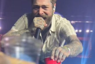 Post Malone Tumbles Off Stage While Toasting a Fan