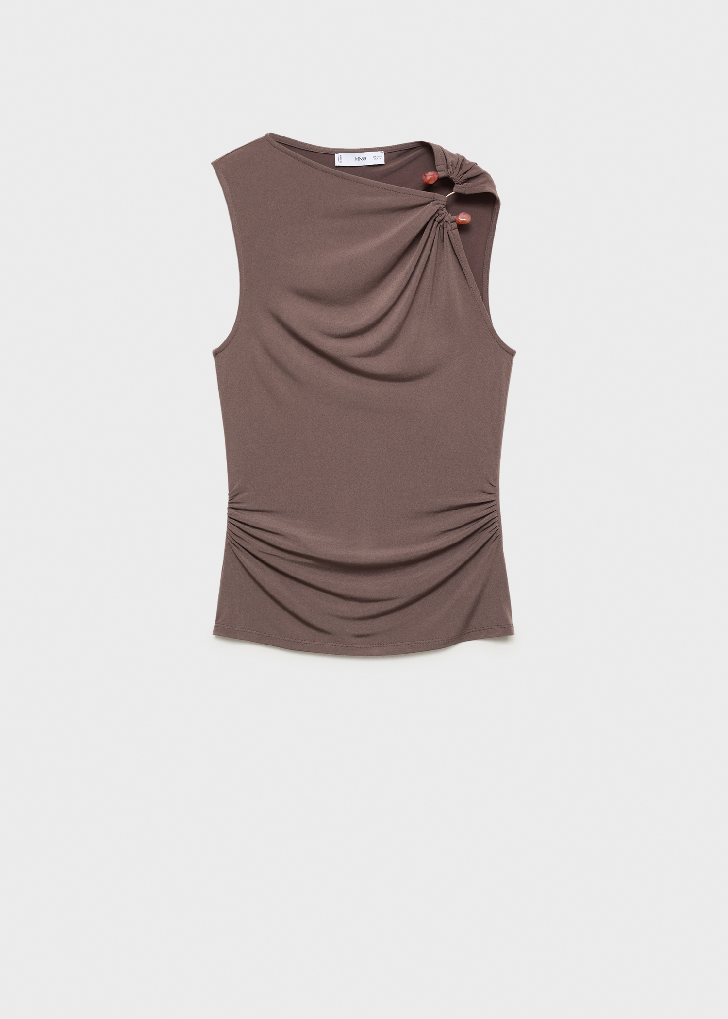 Frilly Top With With Jewel Detail - Women | Mango Usa