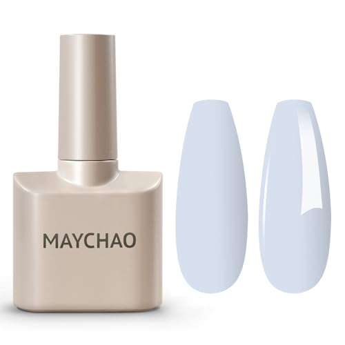 Maychao 15ml Blue Gel Nail Polish 1pc Baby Blue Gel Polish Soak Off Uv Led Nail Polish Nail Art Starter Manicure Salon Diy at Home, 0.5 Oz