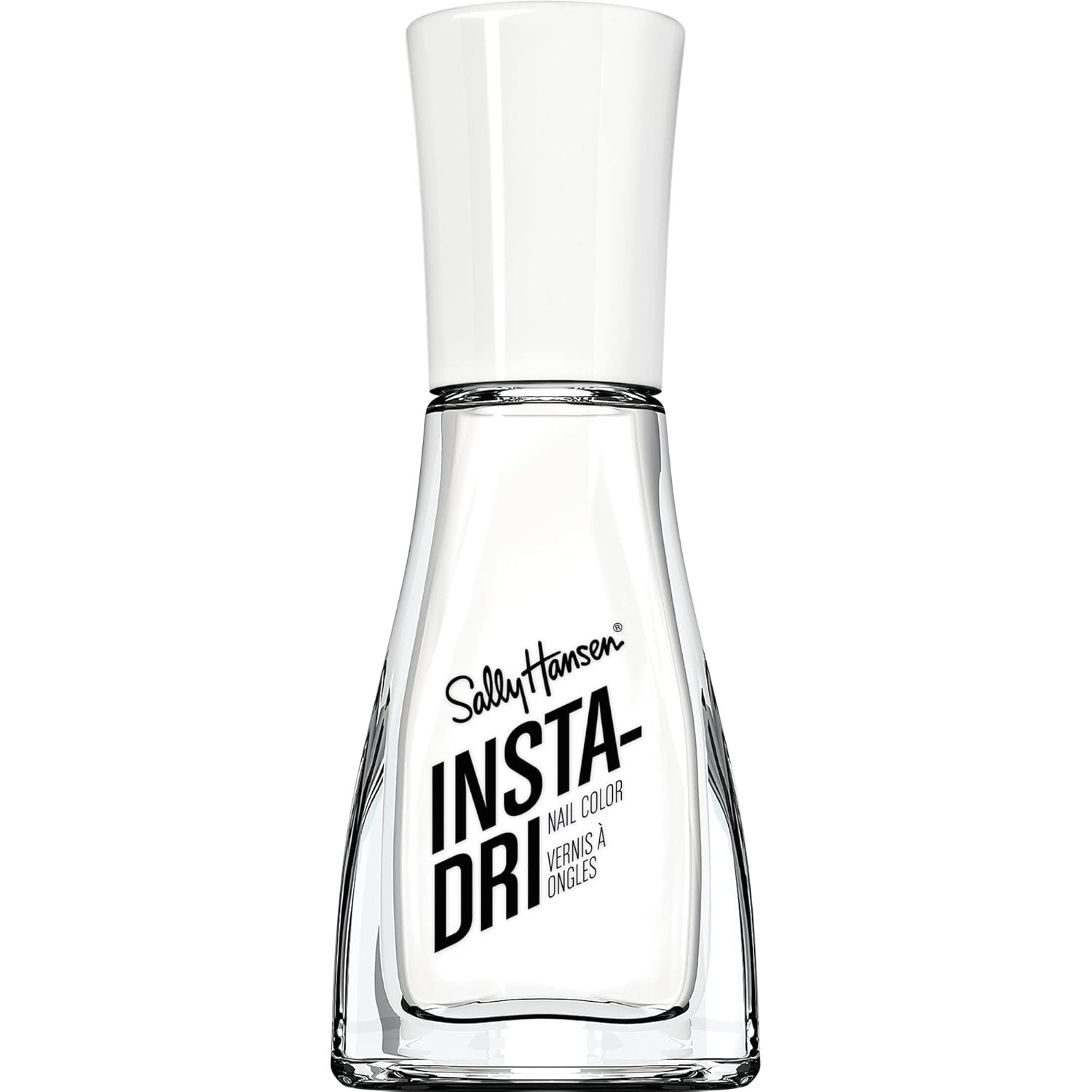 Sally Hansen, Sally Hansen Insta-Dri, White on Time, Quick Dry, Long Lasting, Semi Opaque, Shiny White Nail Polish