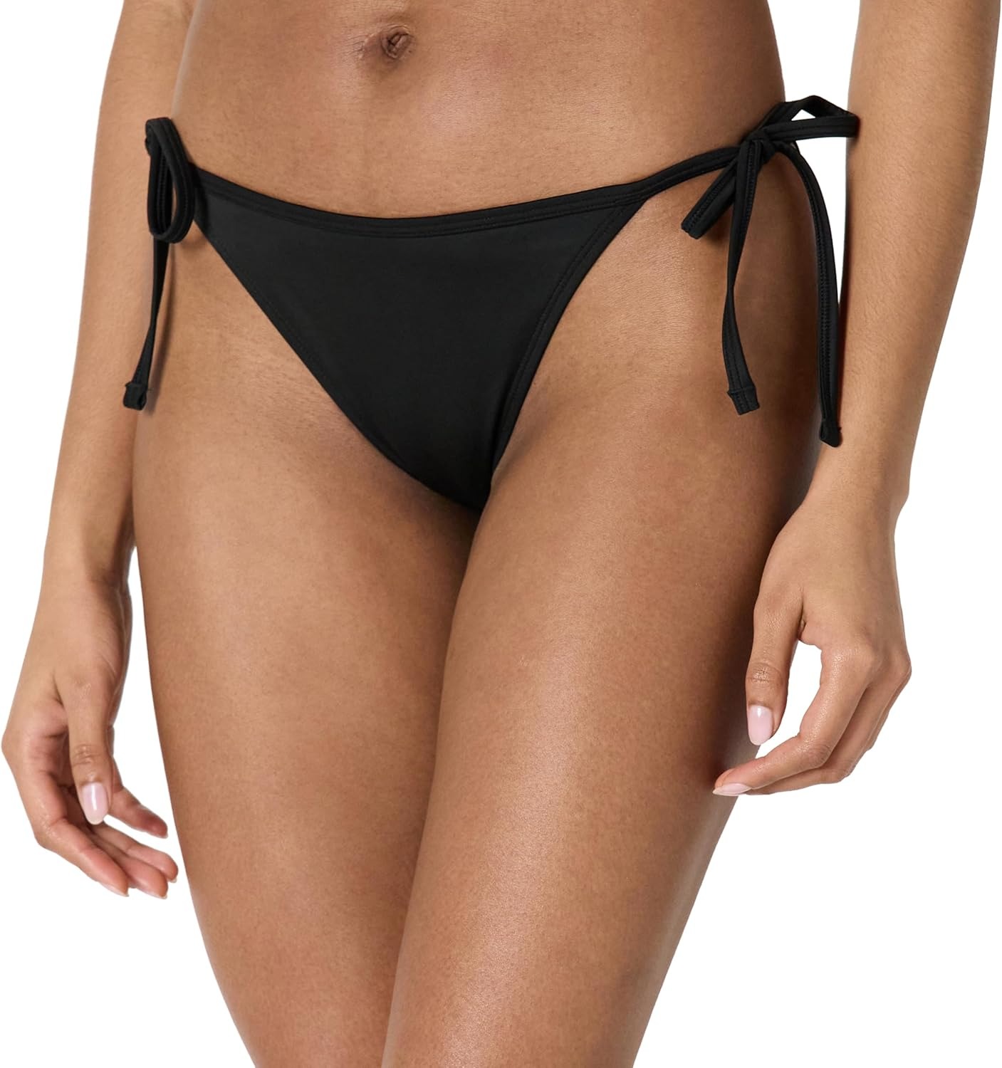 Amazon Essentials, Amazon Essentials Women's Tie Side Bikini Bottom, Black, Small