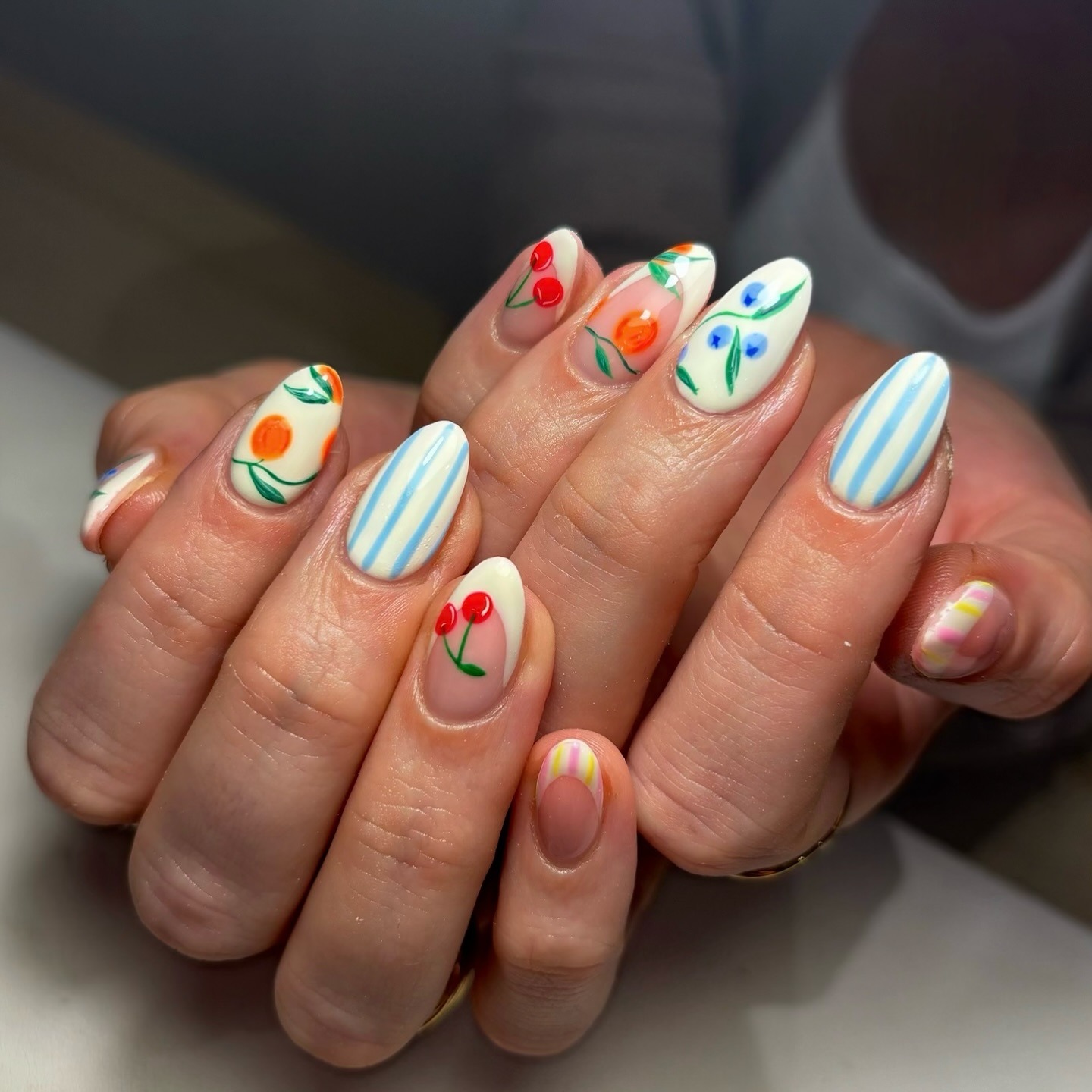 Summer fruit nails.