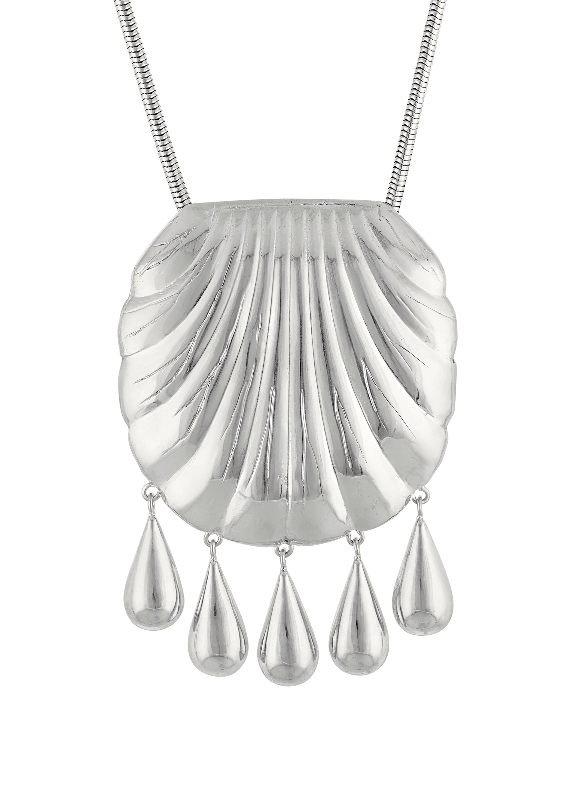 Petra Shell Necklace Silver