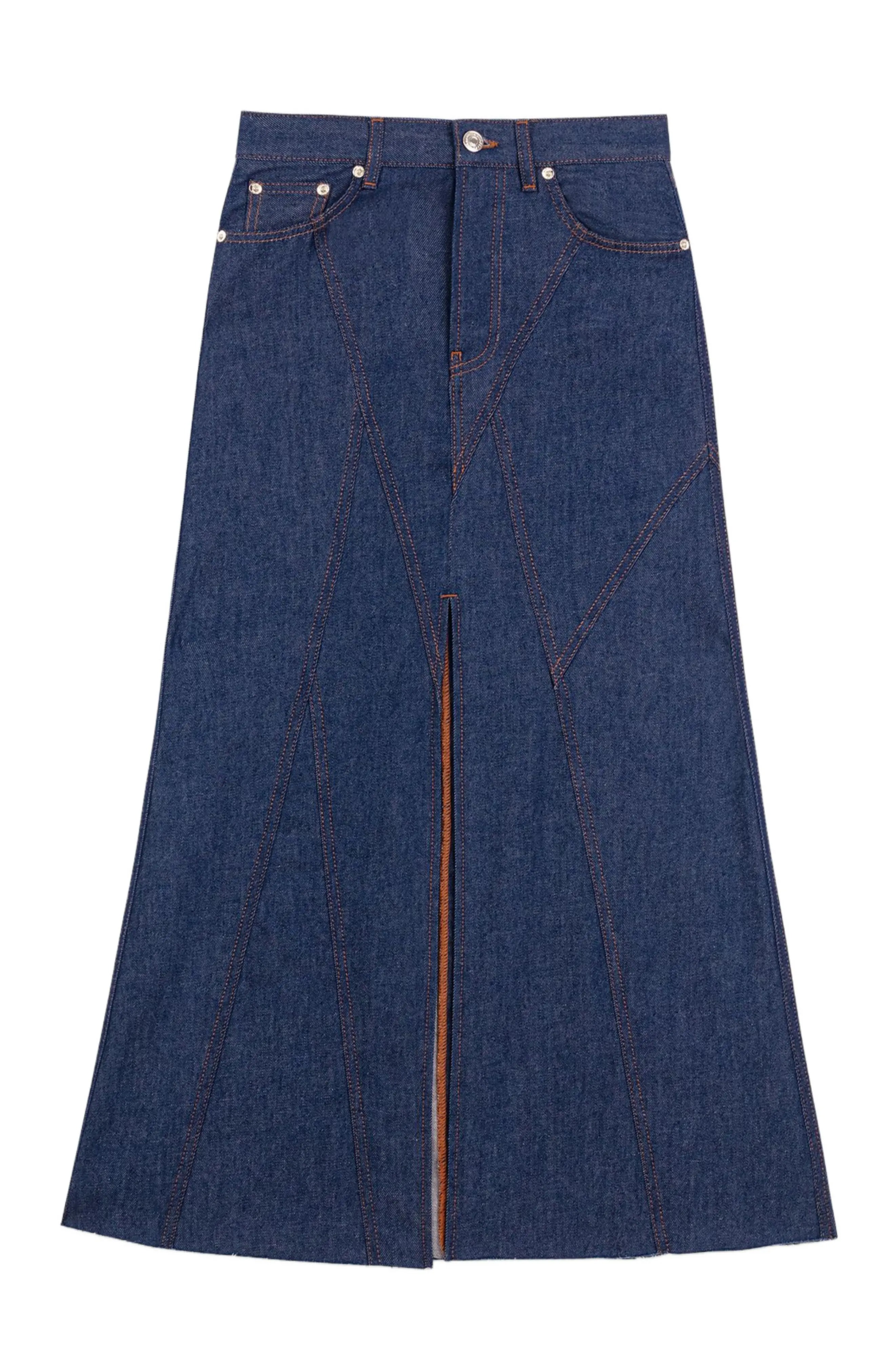 Dark blue long skirt