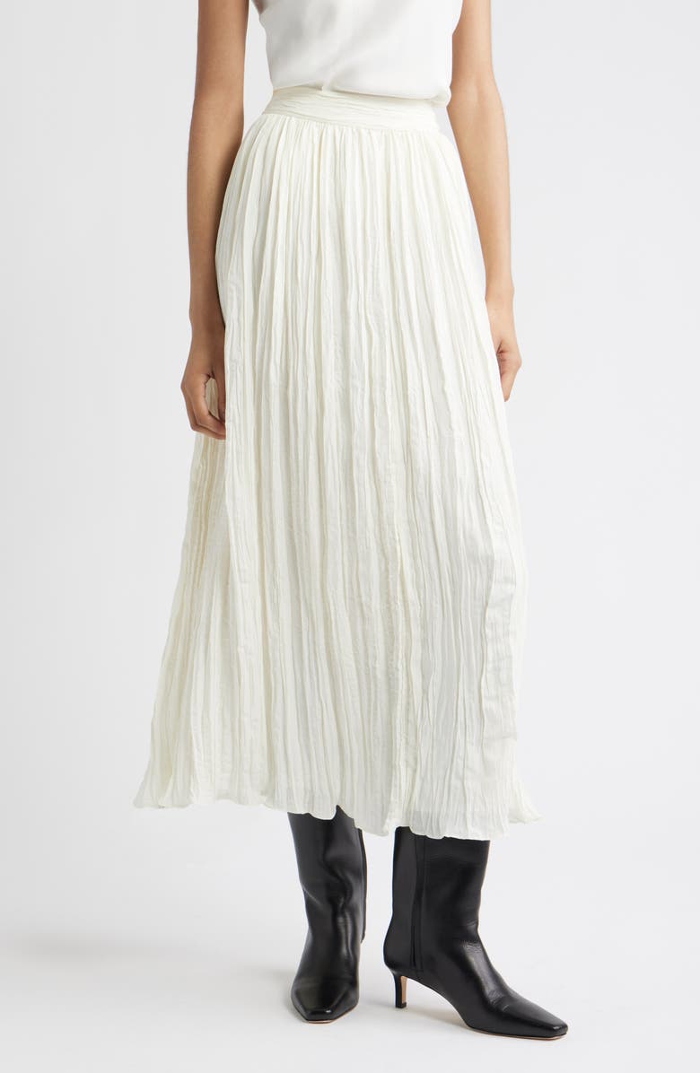 Crinkle A-Line Maxi Skirt