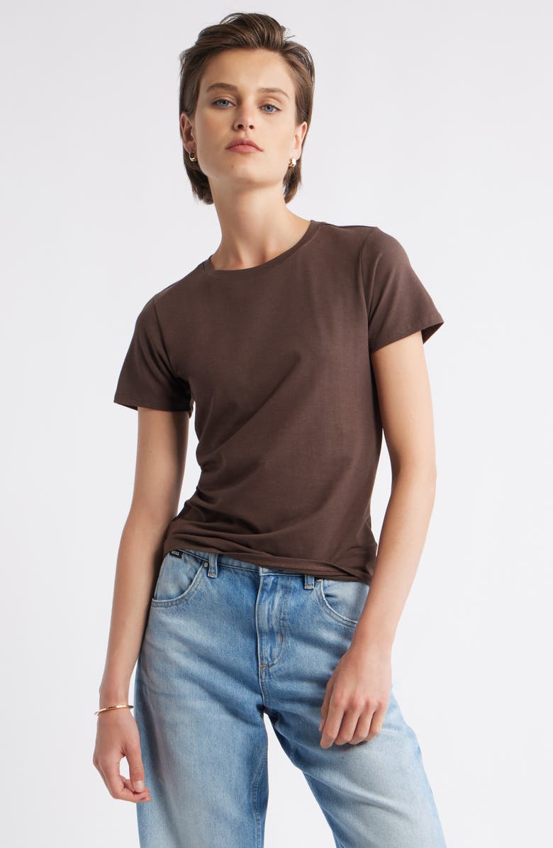 Pima Cotton Blend Crewneck T-Shirt