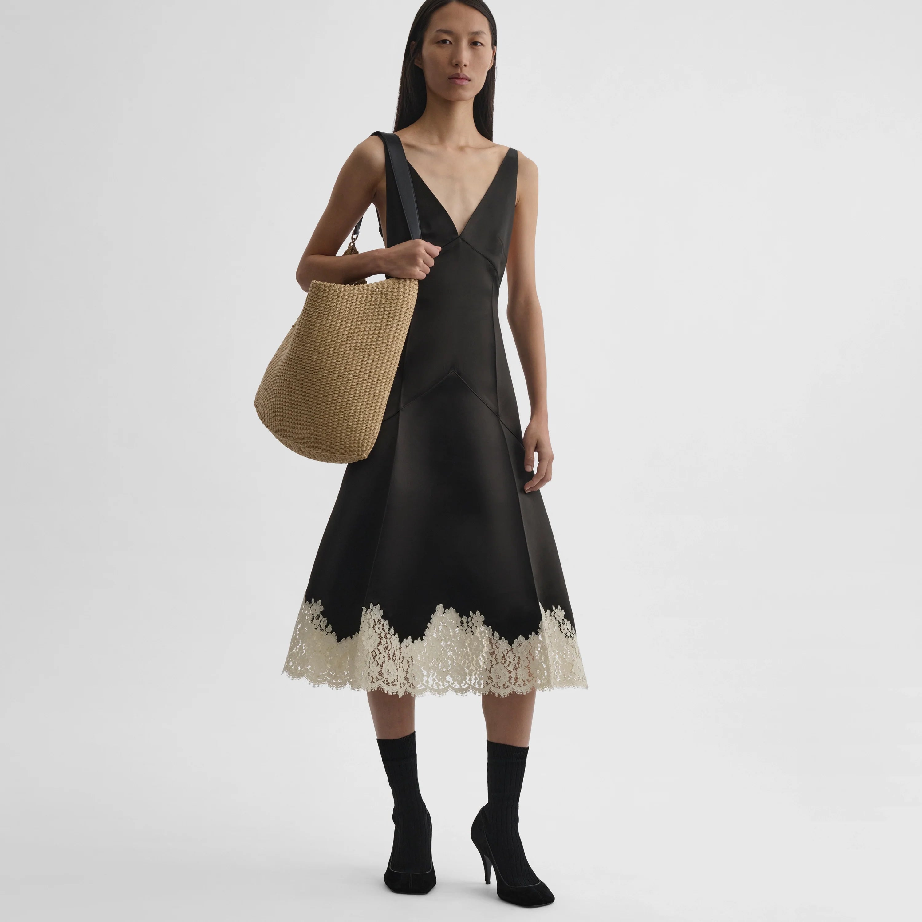 Slicked Slip | Dark Khaki Viscose