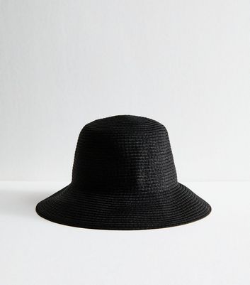 Black Woven Bucket Hat