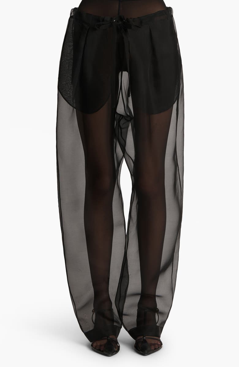 Trenton Sheer Silk Blend Organza Drawstring Pants