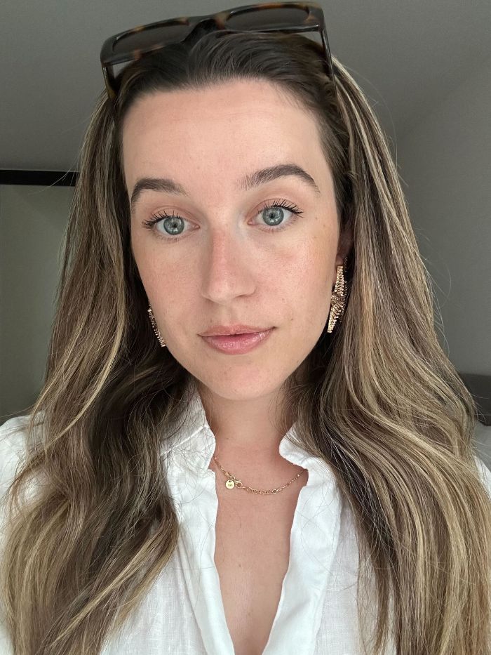 Junior beauty editor, Grace Lindsay, after one coat of the Mac MacStack Mascara