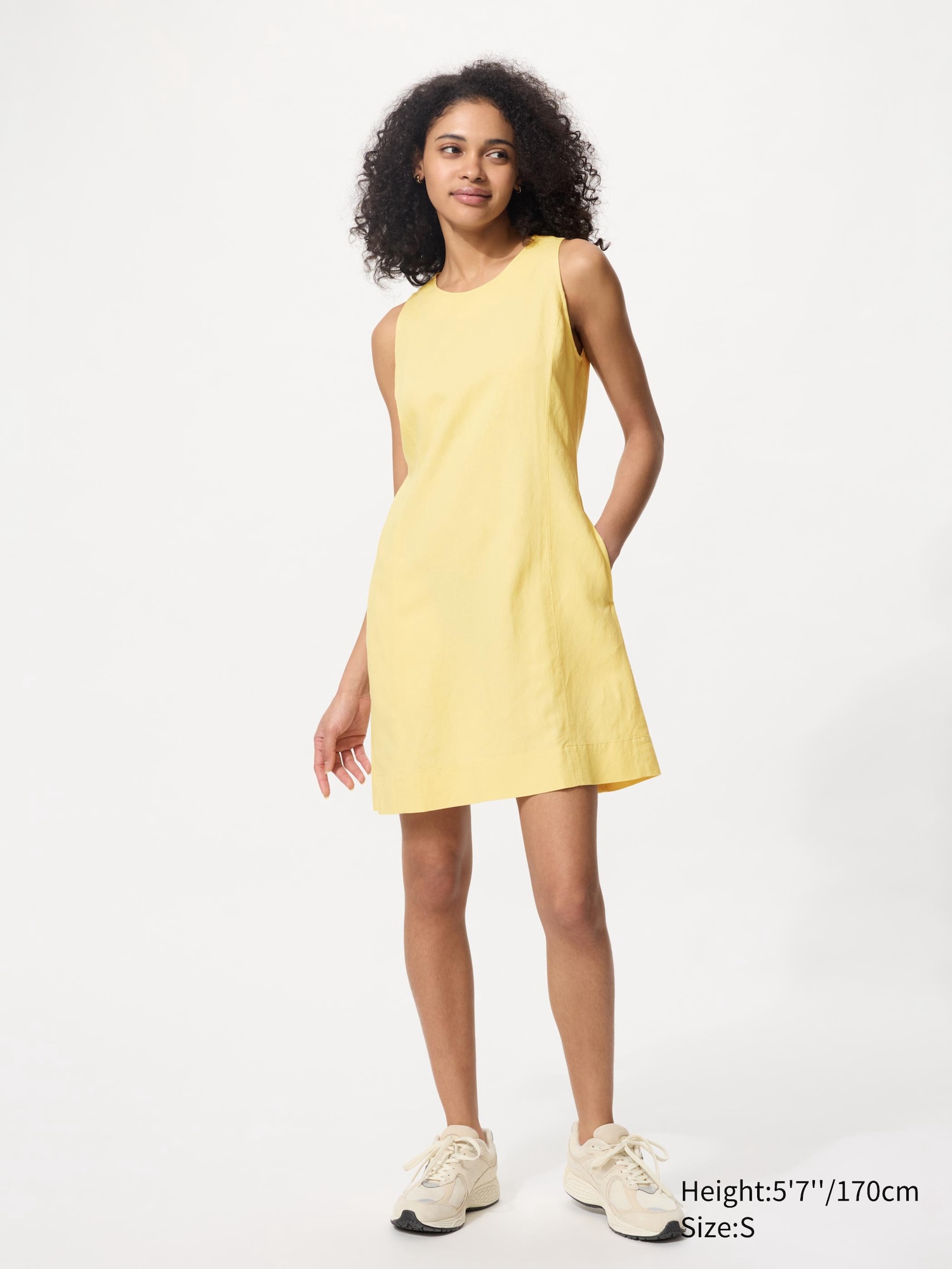 Linen Blend Mini Dress (sleeveless)
