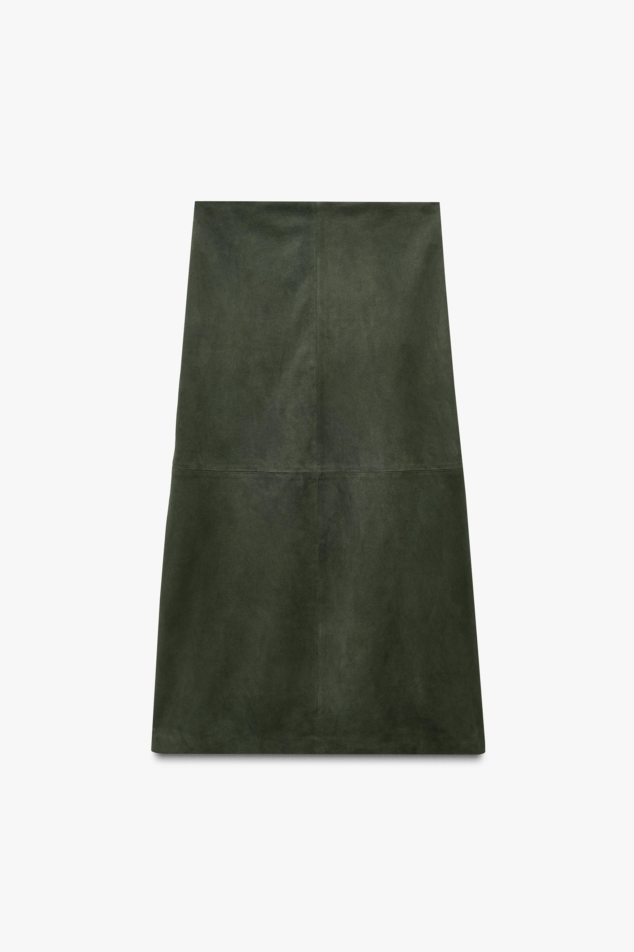 Limited Edition Minimal Suede Leather Skirt