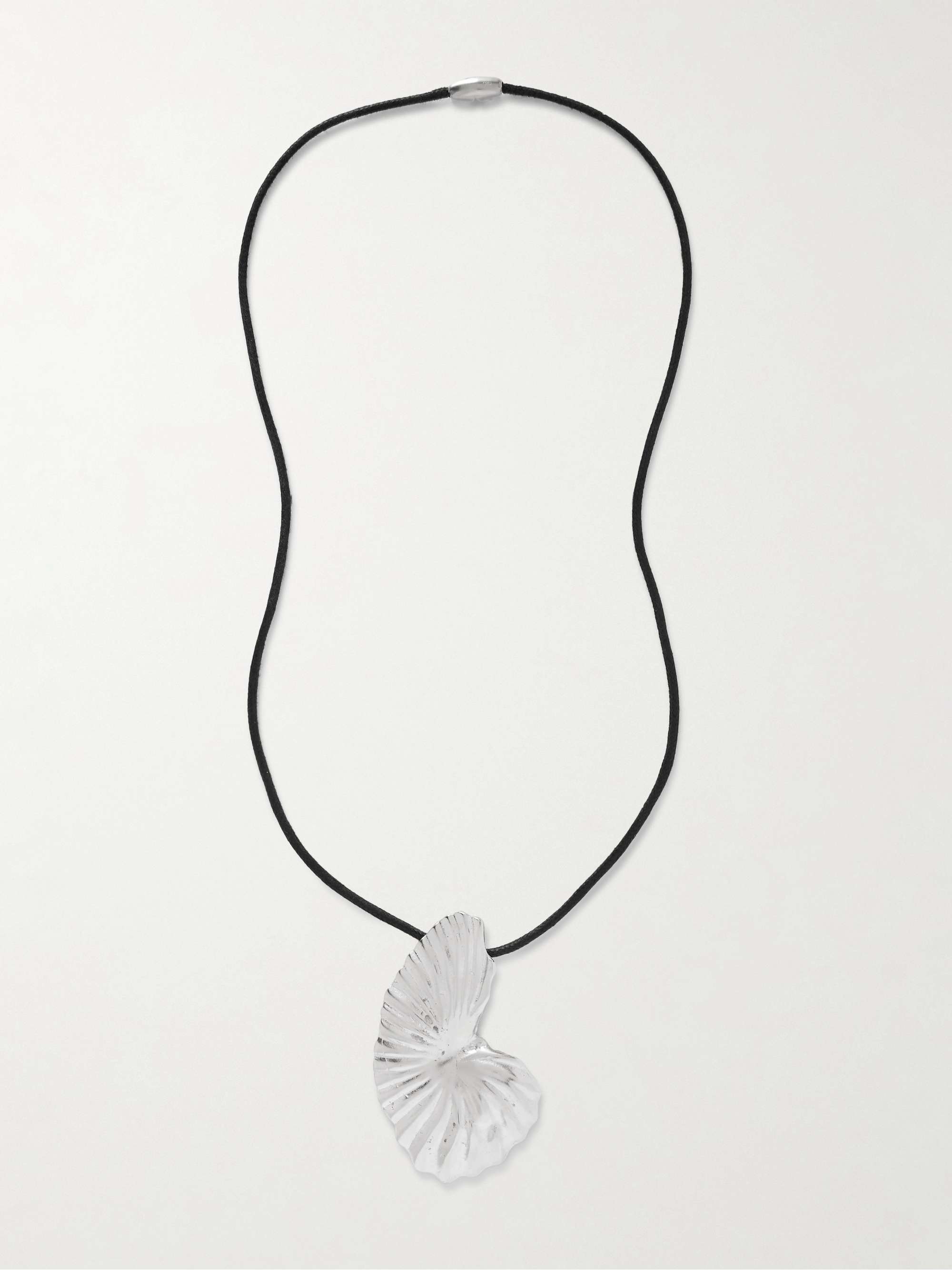 The Birth of Venus Sterling Silver and Cord Necklace