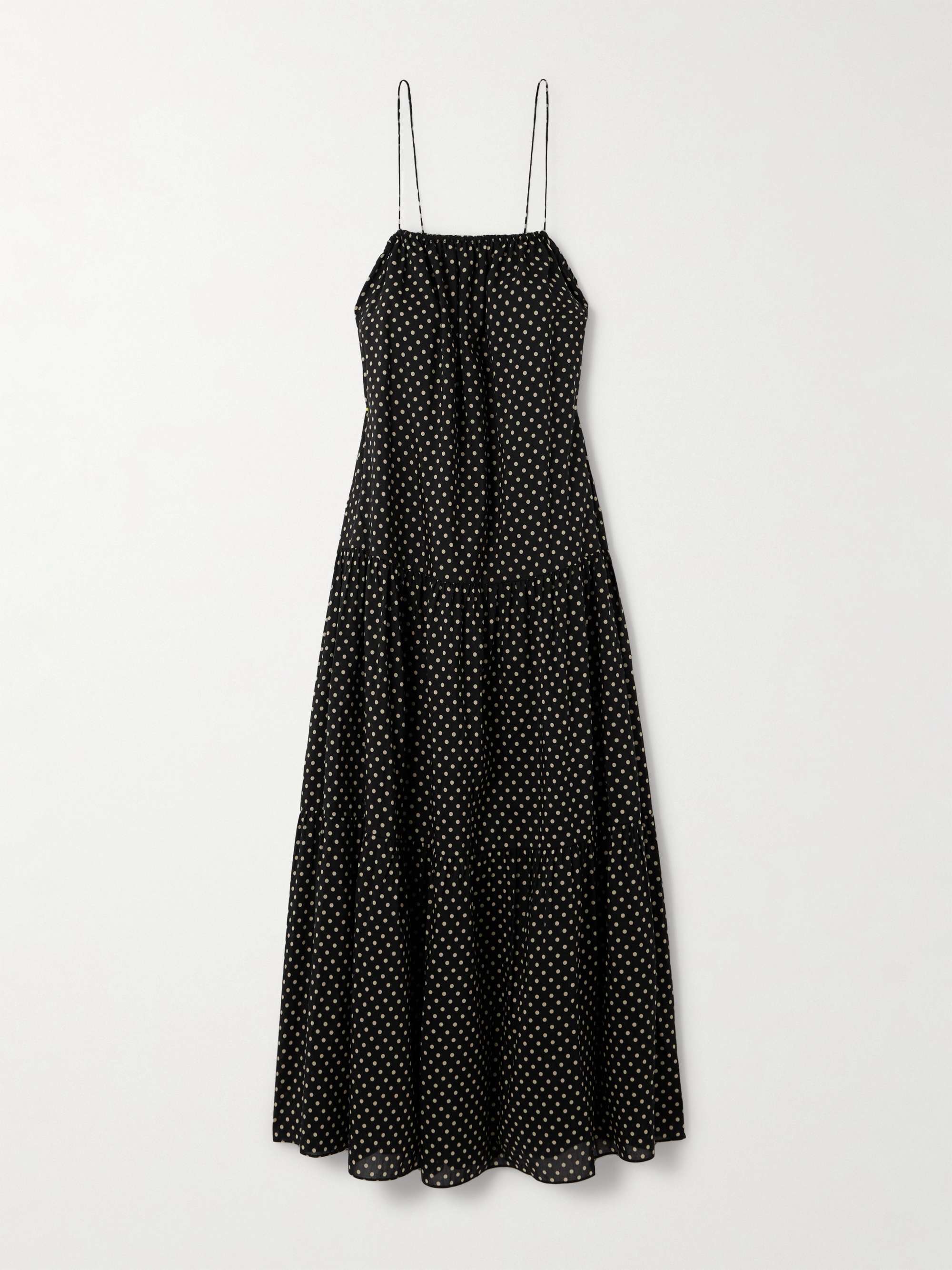 Tiered Organic Cotton and Silk-Blend Midi Dress