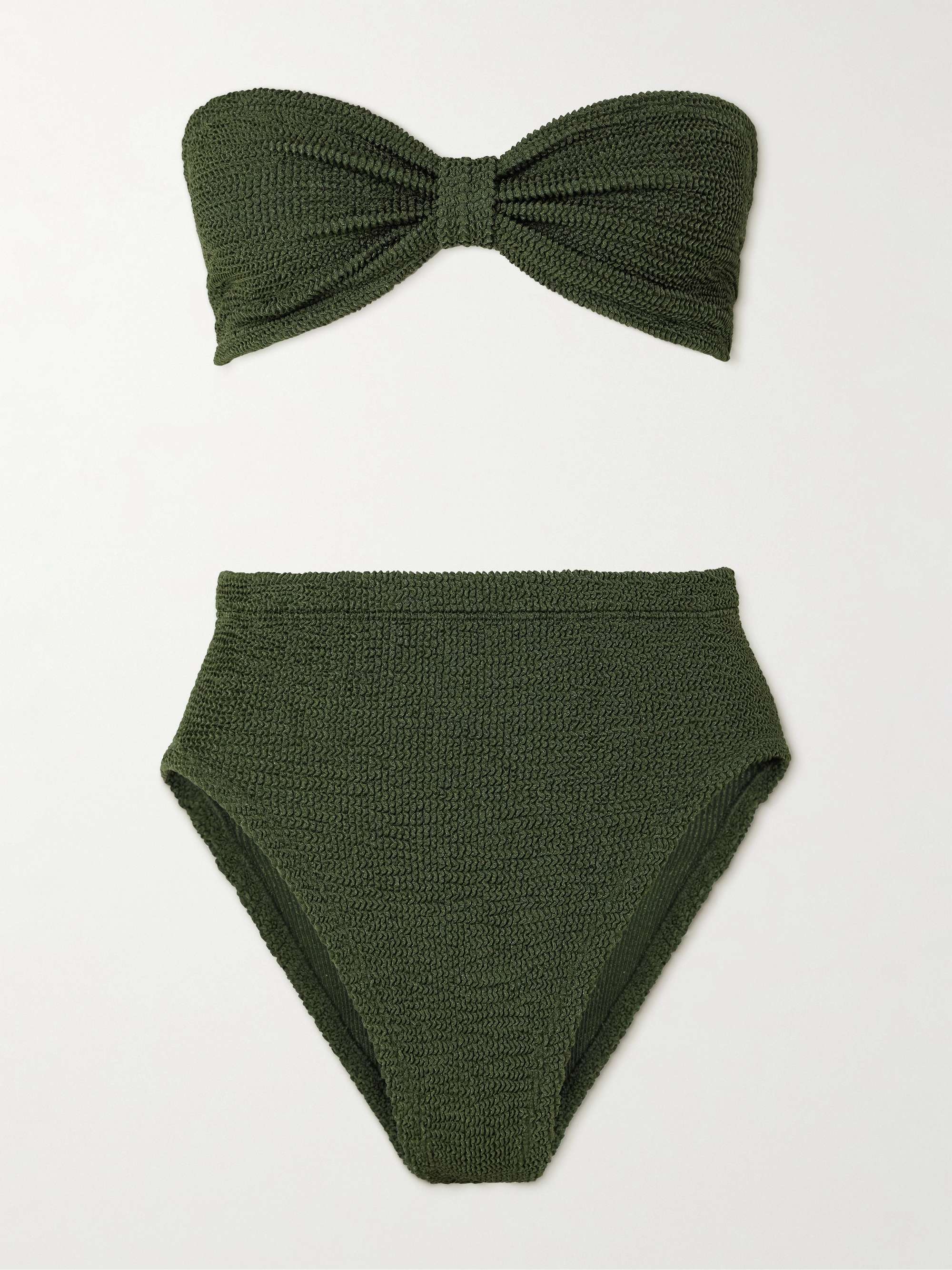 Ruby Metallic Seersucker Bandeau Bikini