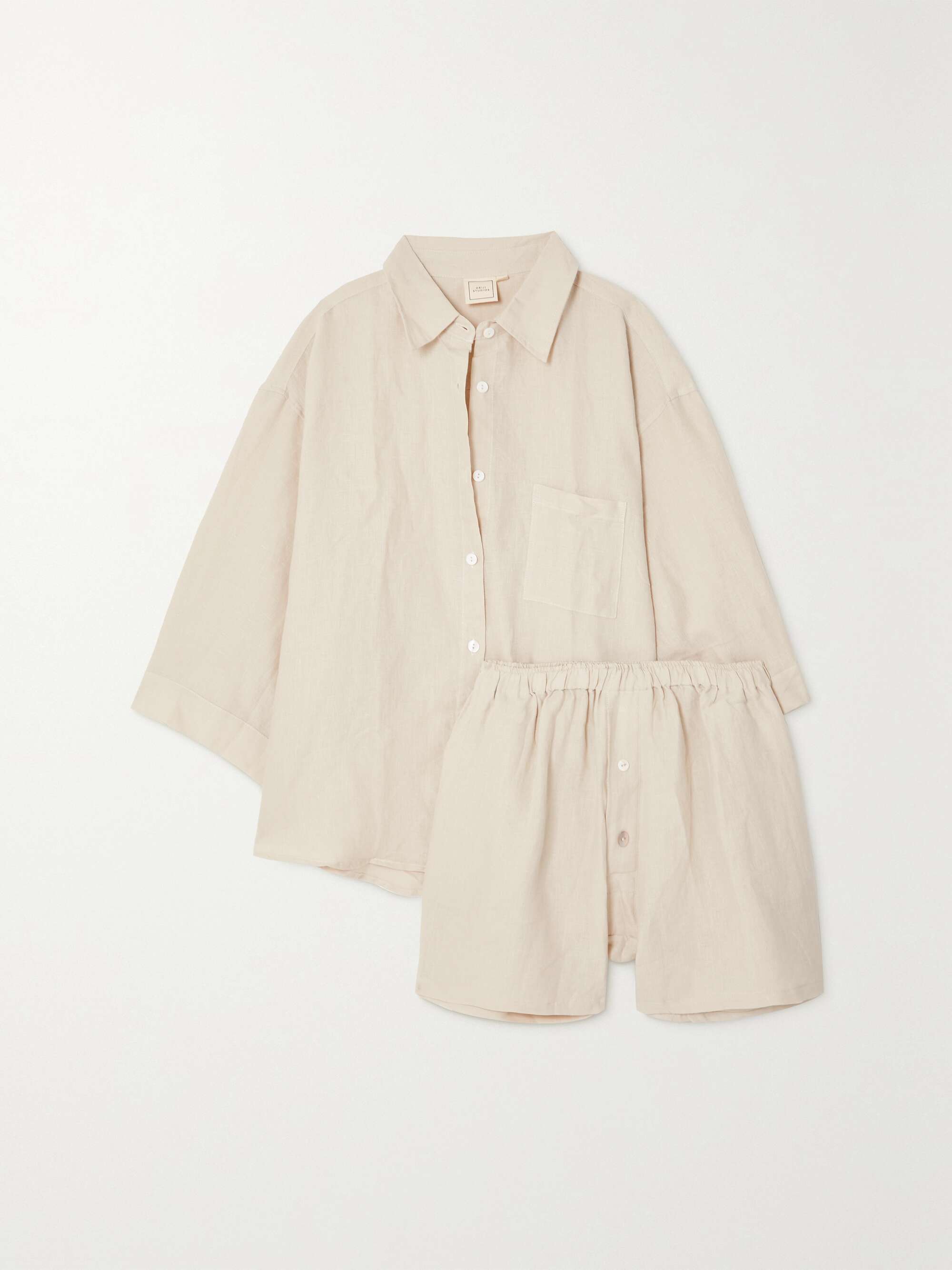 The 03 Washed-Linen Shirt and Shorts Set