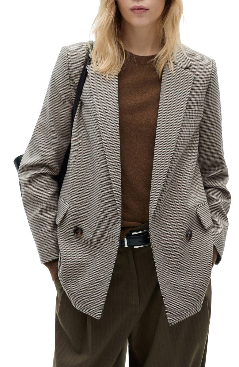 Houndstooth Check Blazer