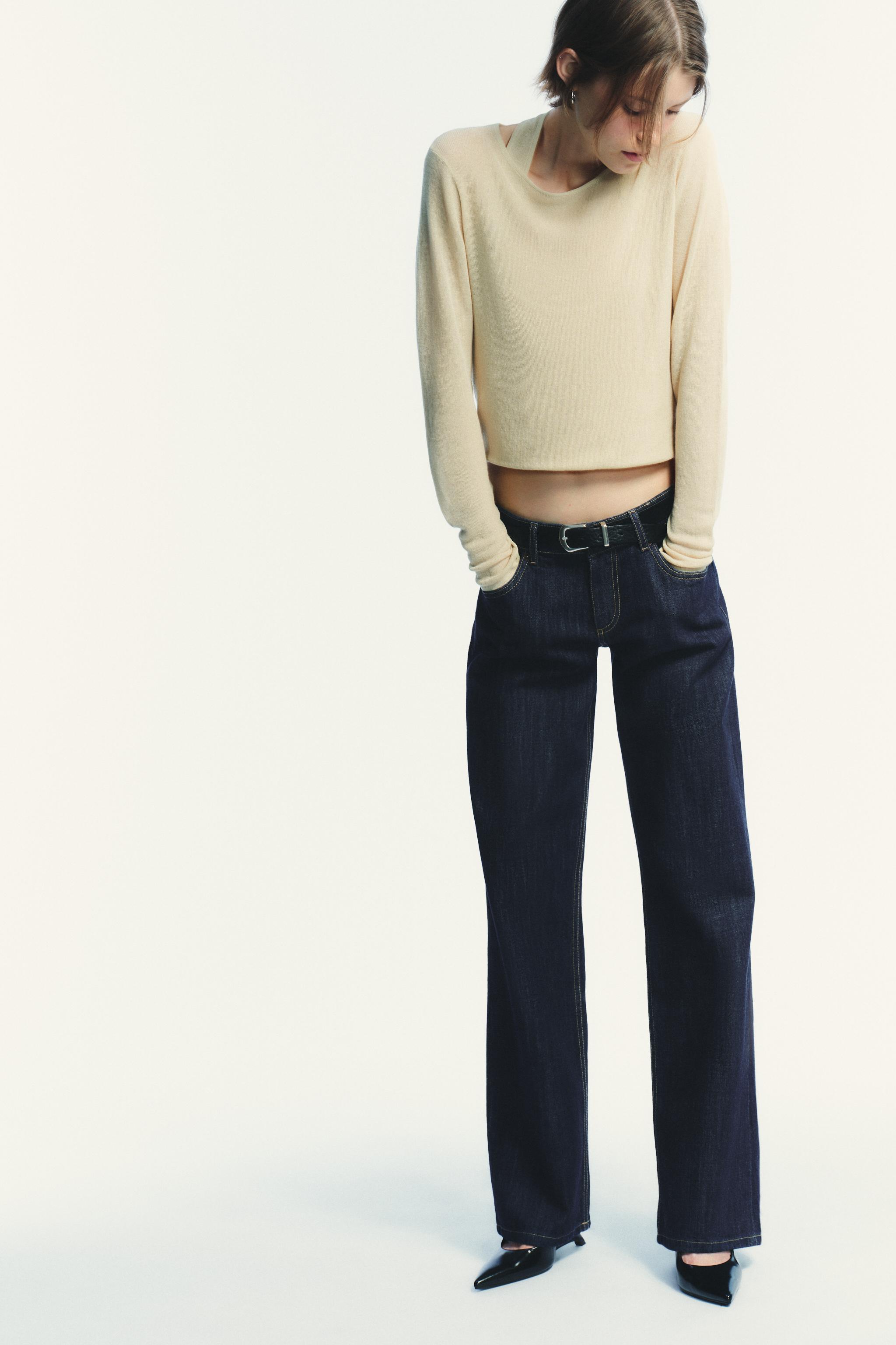 Trf Low Rise Wide Leg Jeans