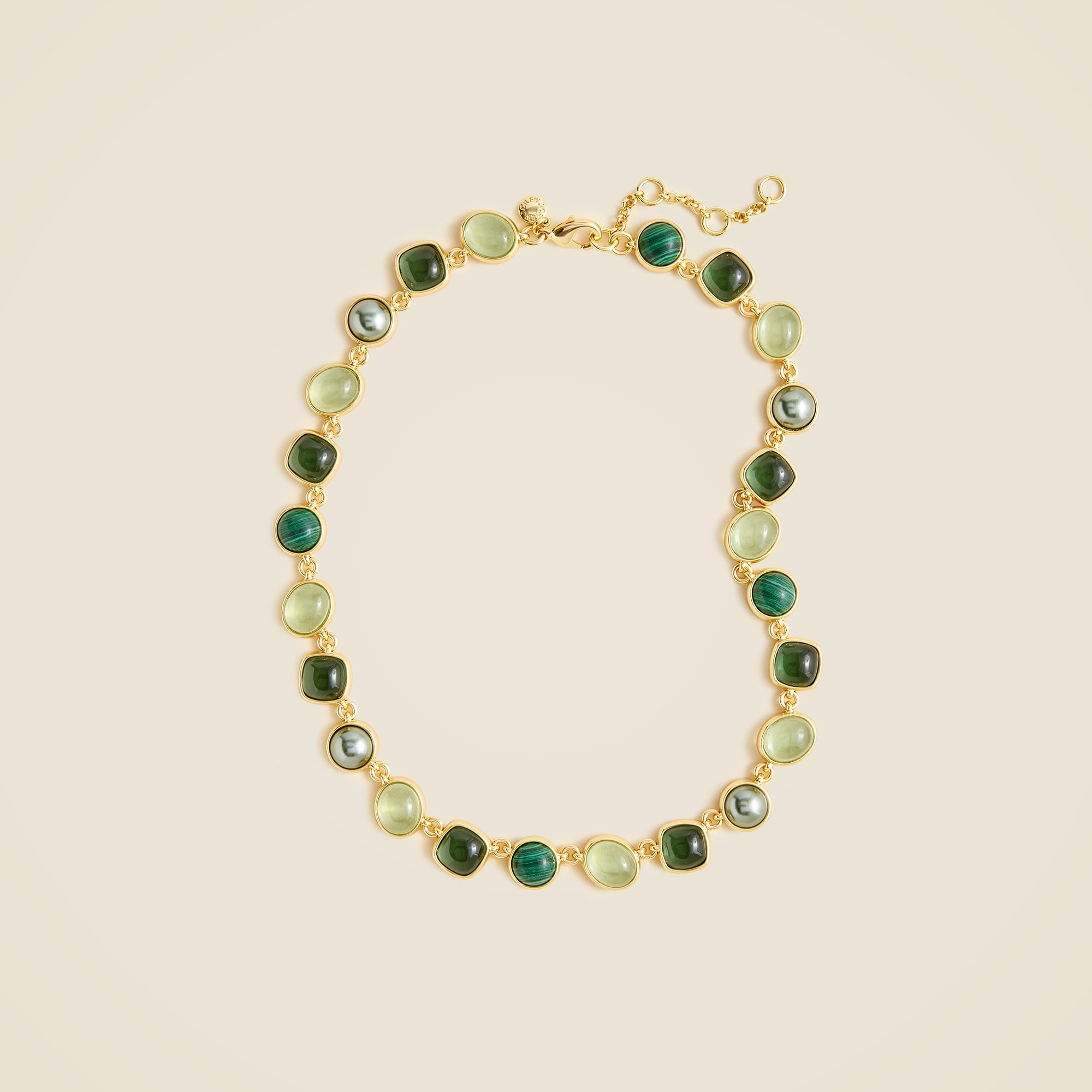 Pearl and Stone Station Necklace