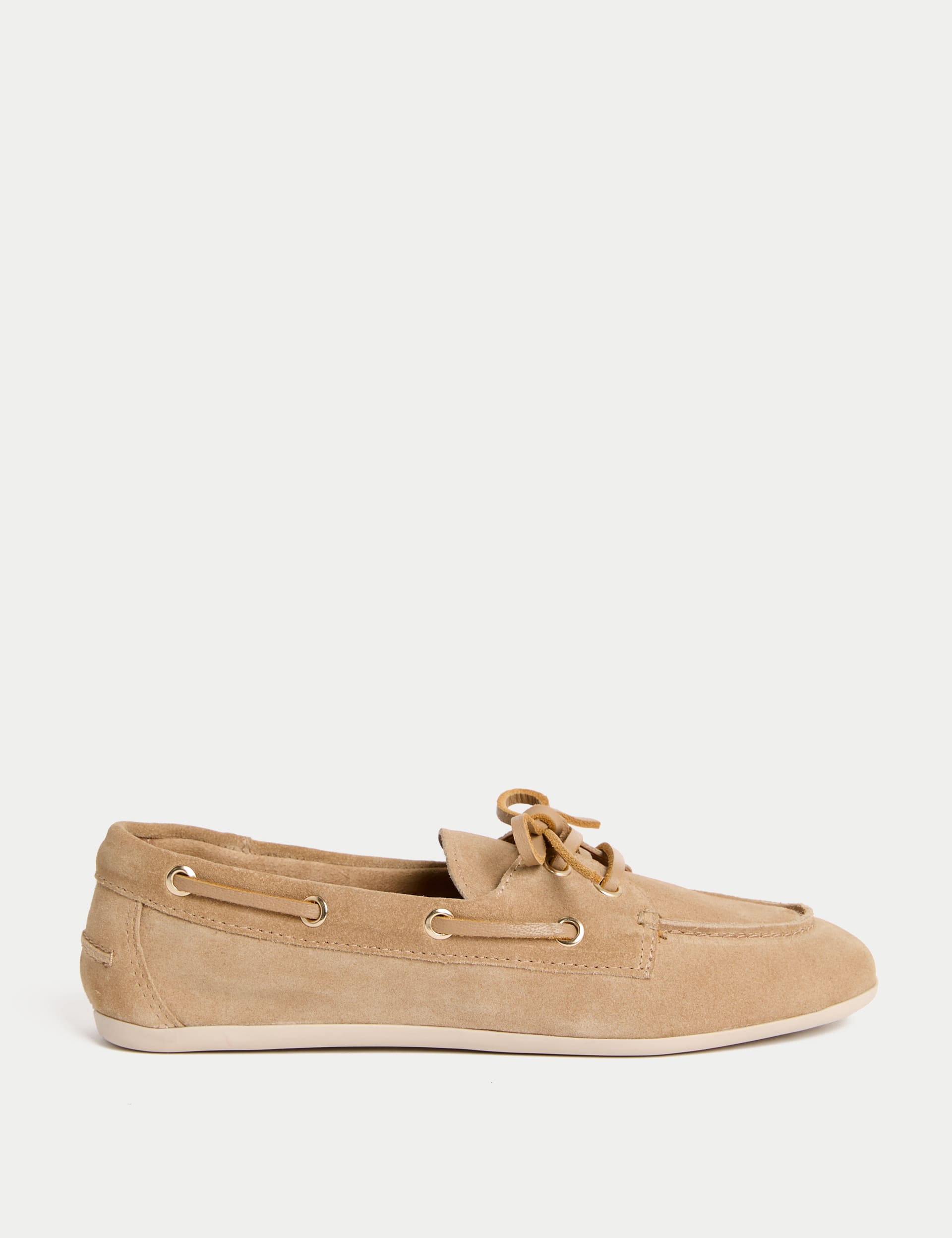 Suede Flat Boat Shoes