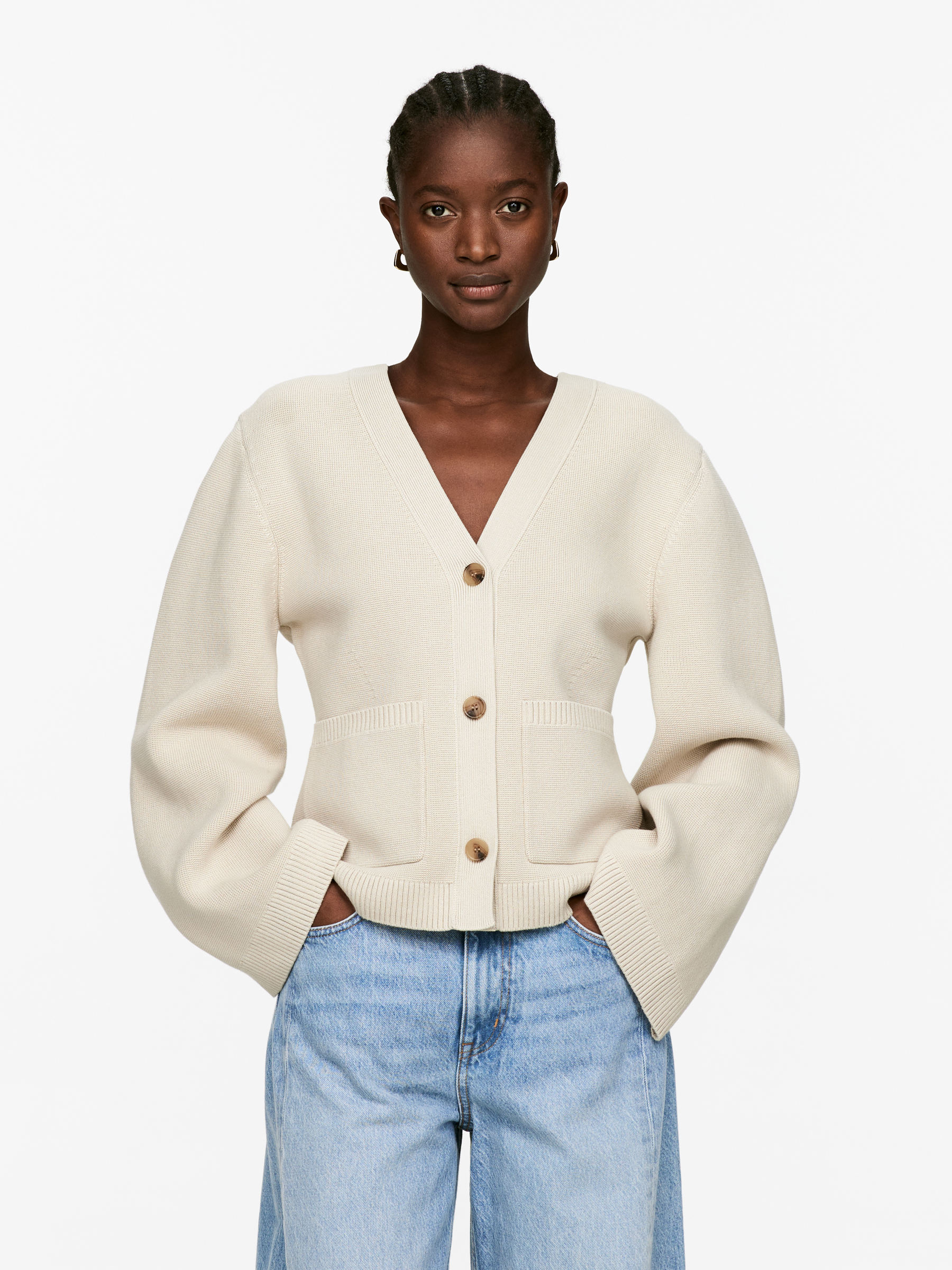 Cotton Cardigan – Light Mole – Women – Arket Gb