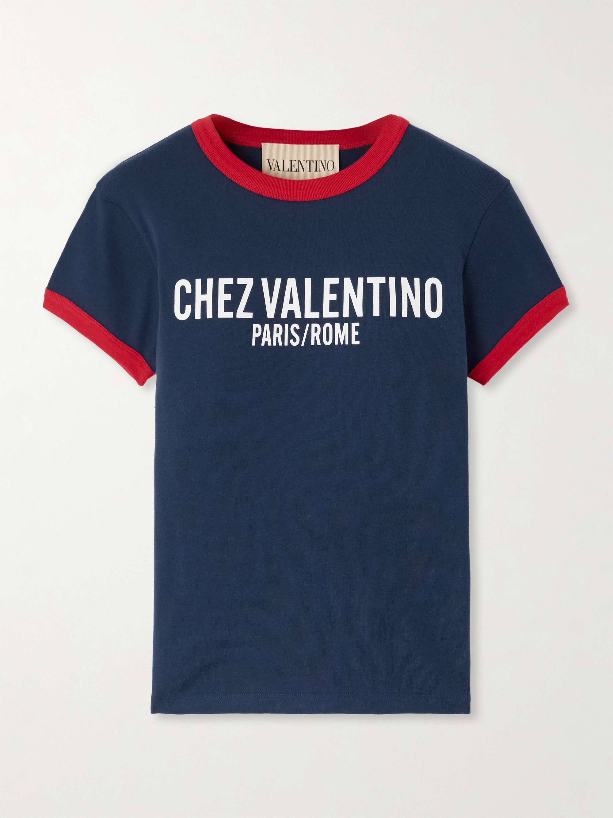 Chez Valentino Printed Cotton-Jersey T-Shirt