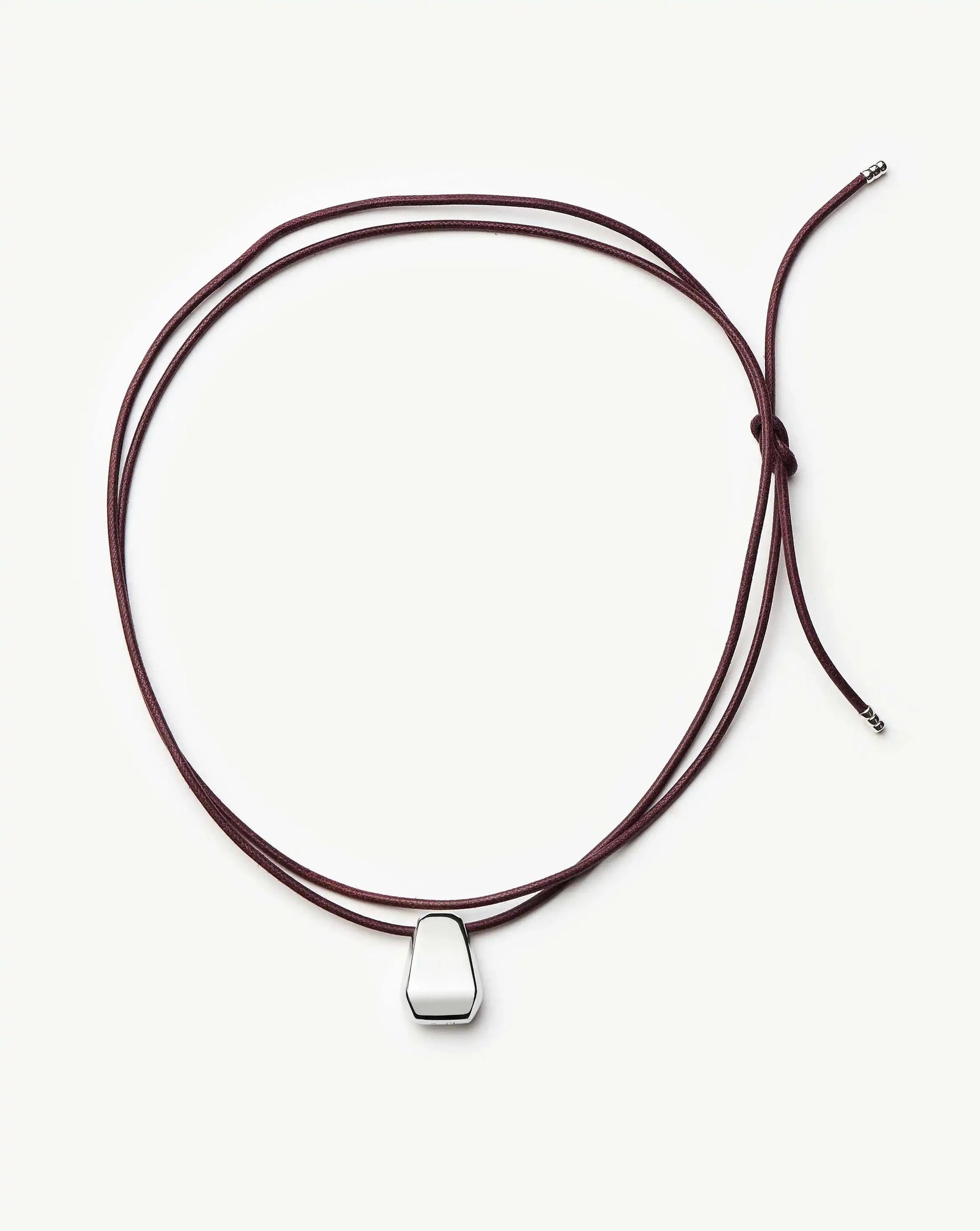 Lucy Williams Arco Cord Necklace | Silver Plated - Silver Plated