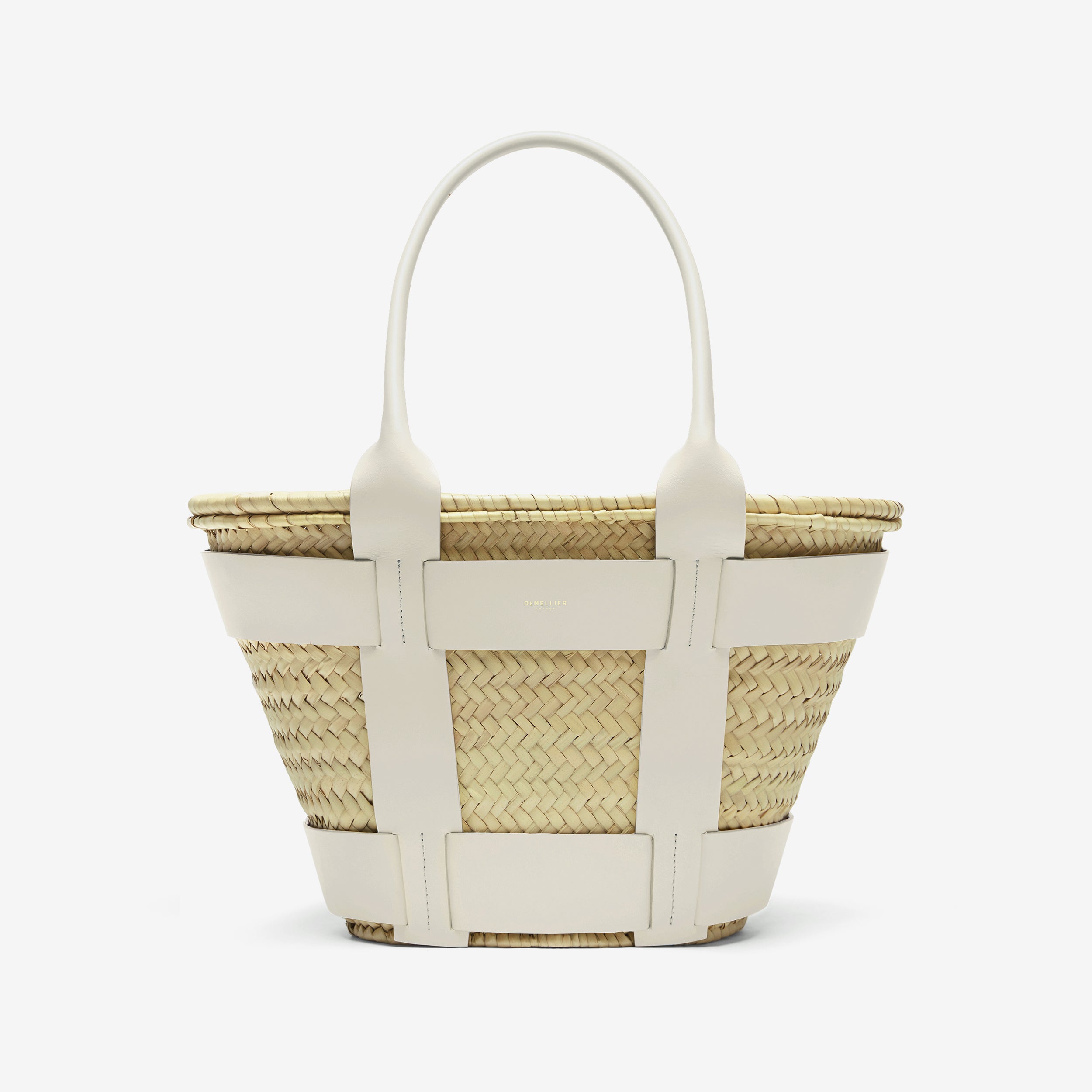 The Santorini | Natural Basket Off-White Smooth | Demellier