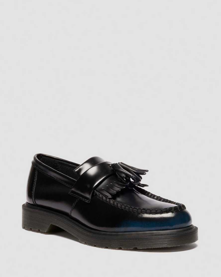 Dr Martens Adrian Tassel Arcadia Rub Off Leather Loafers