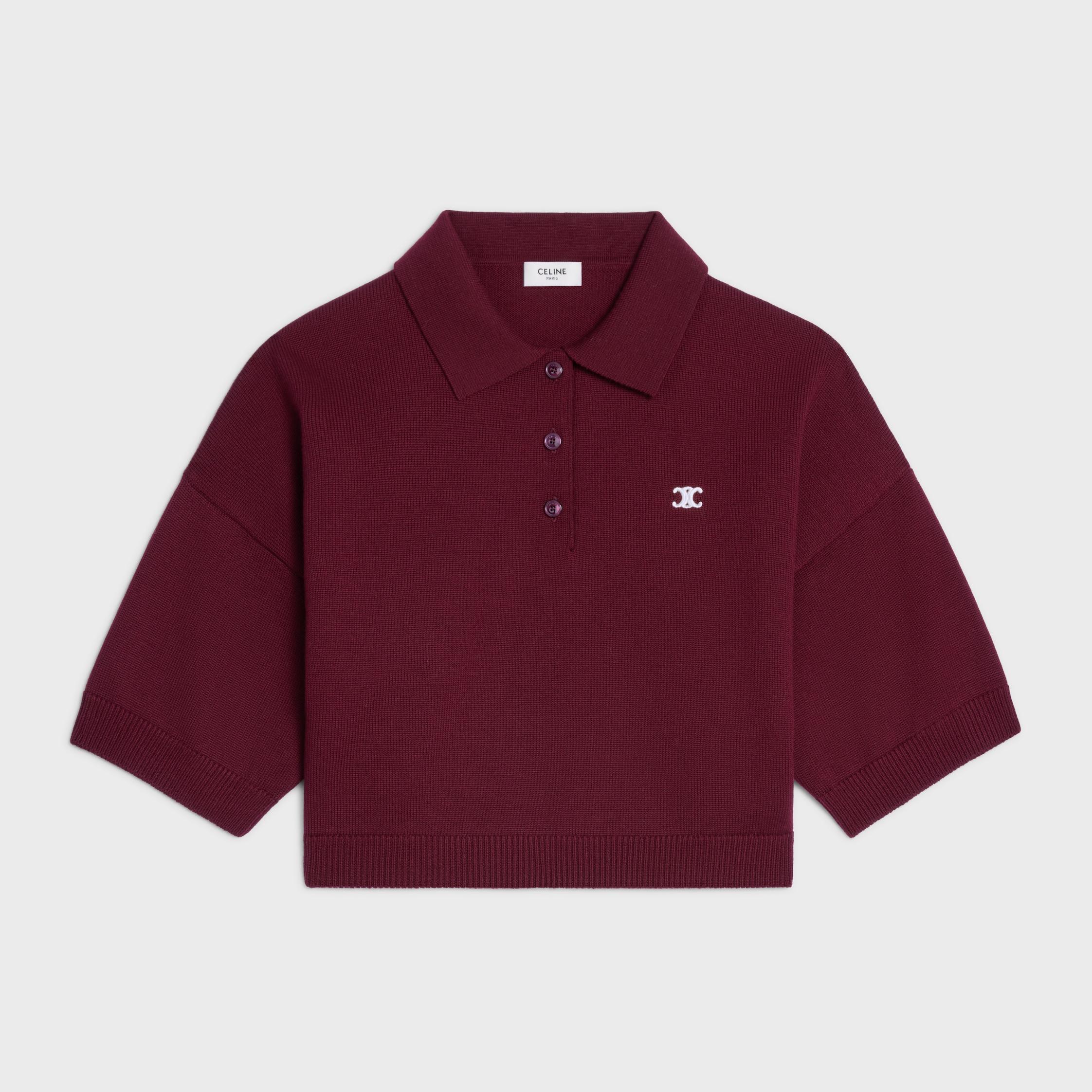 Cropped Polo in Wool