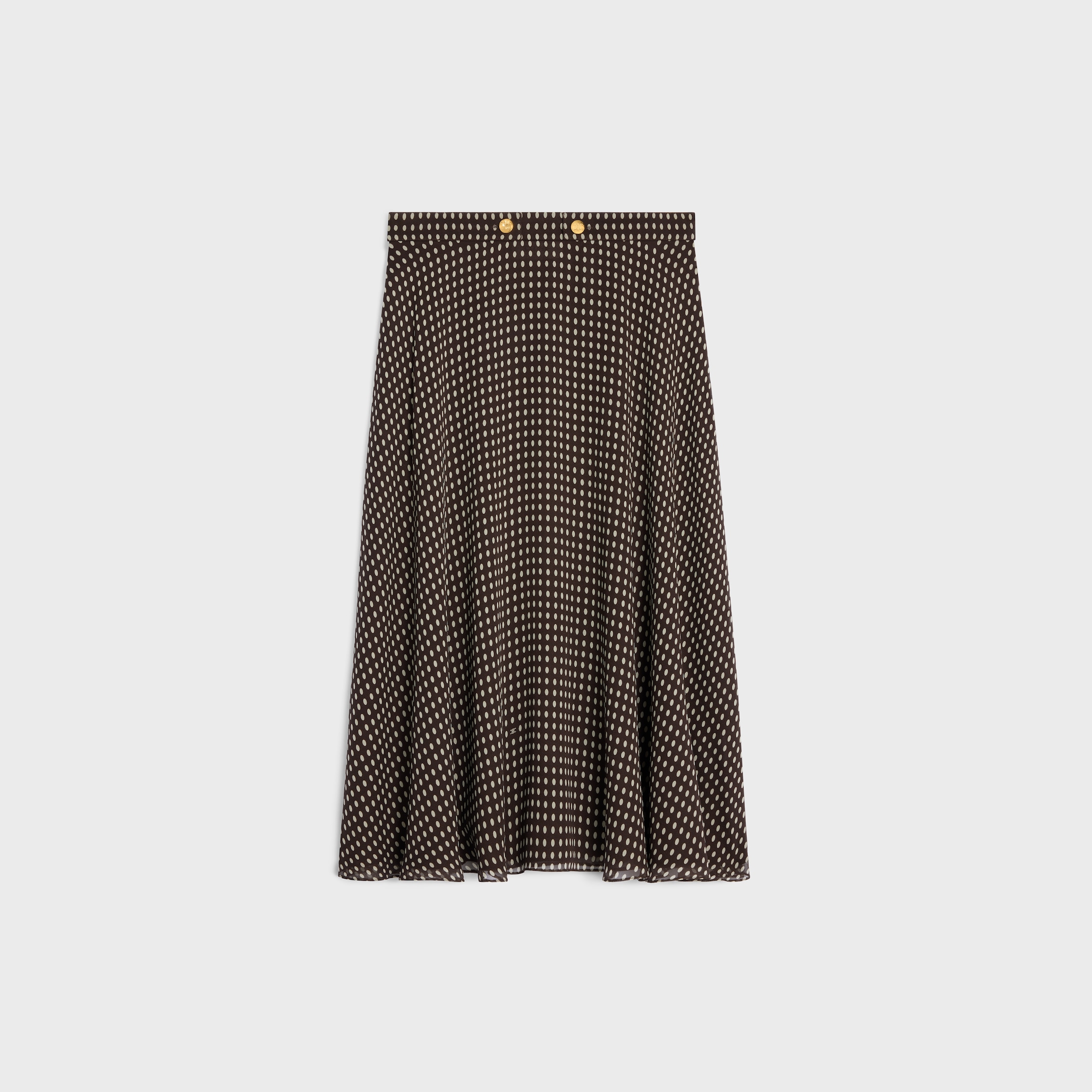 Midi Skirt in Silk Georgette