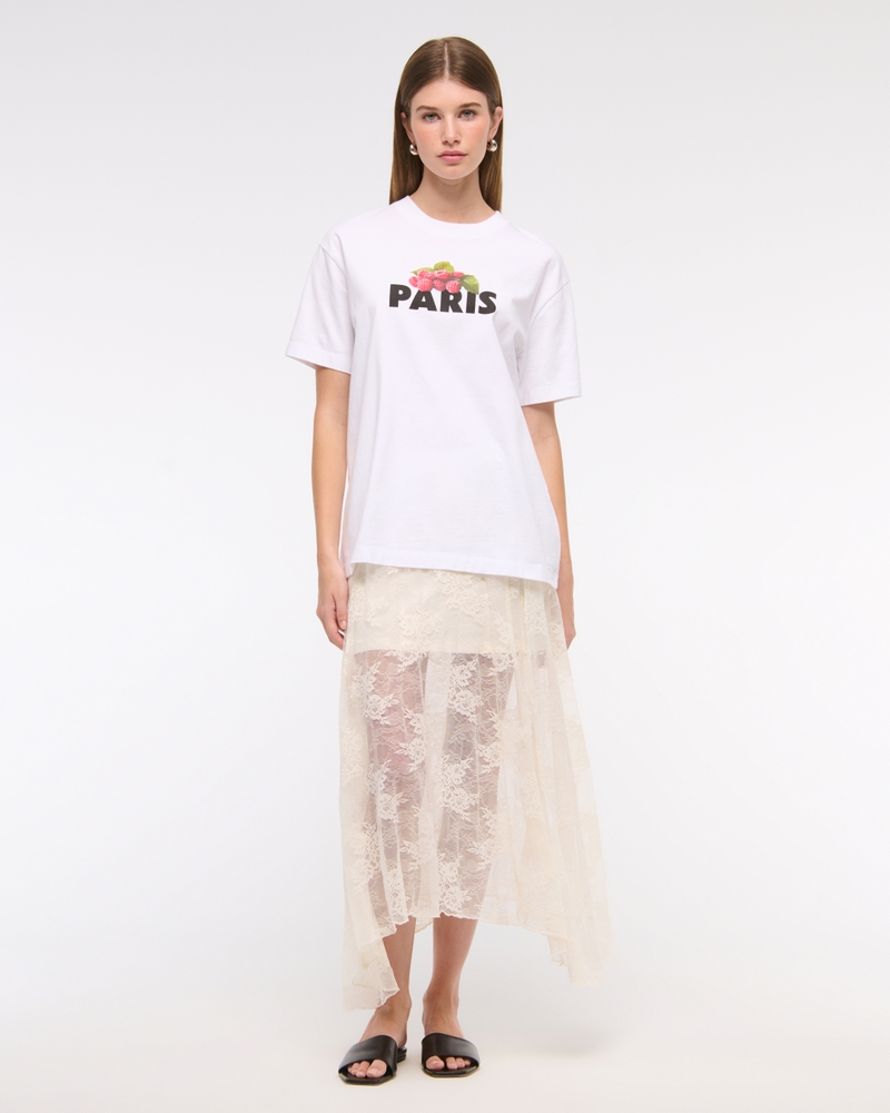 Lace Godet Maxi Skirt