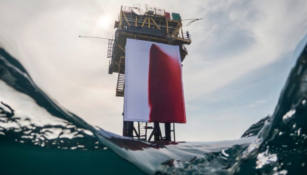 Anish Kapoor and Climate Activists Take Over Gas Rig with “BUTCHERED”