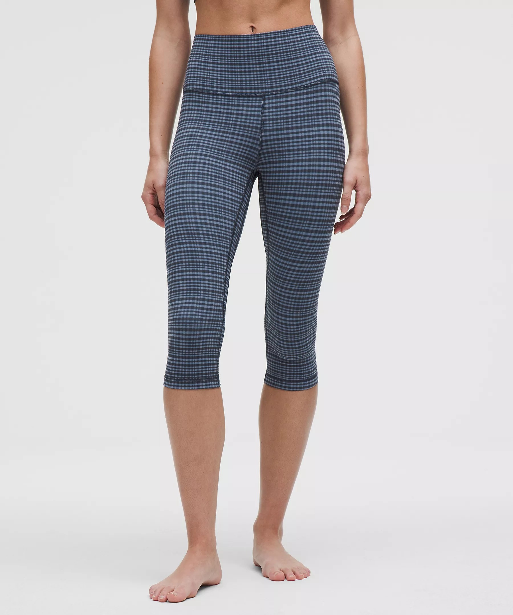 Lululemon, Align™ High-Rise Crop 17" in Glow Grid Washed Denim Multi