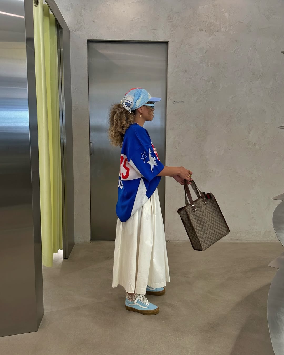 @celmatique with boho blonde curls