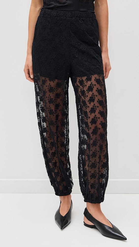 Sea Finn Embroidered Mesh Bubble Pants