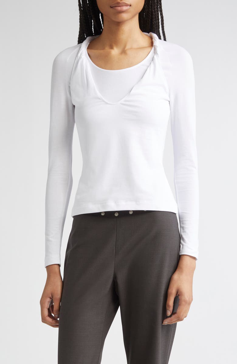 Camille Layered Stretch Cotton Top