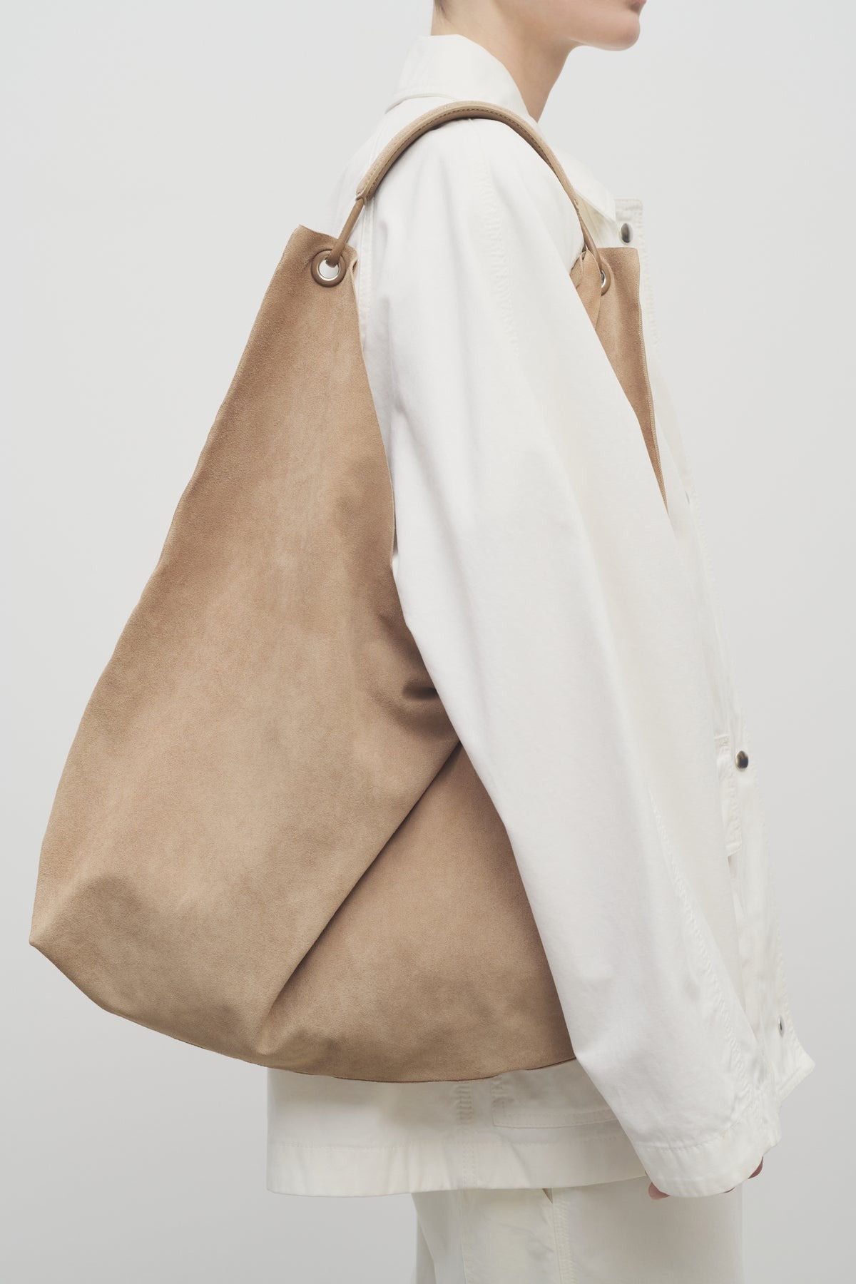 Bindle Three Bag in Suede