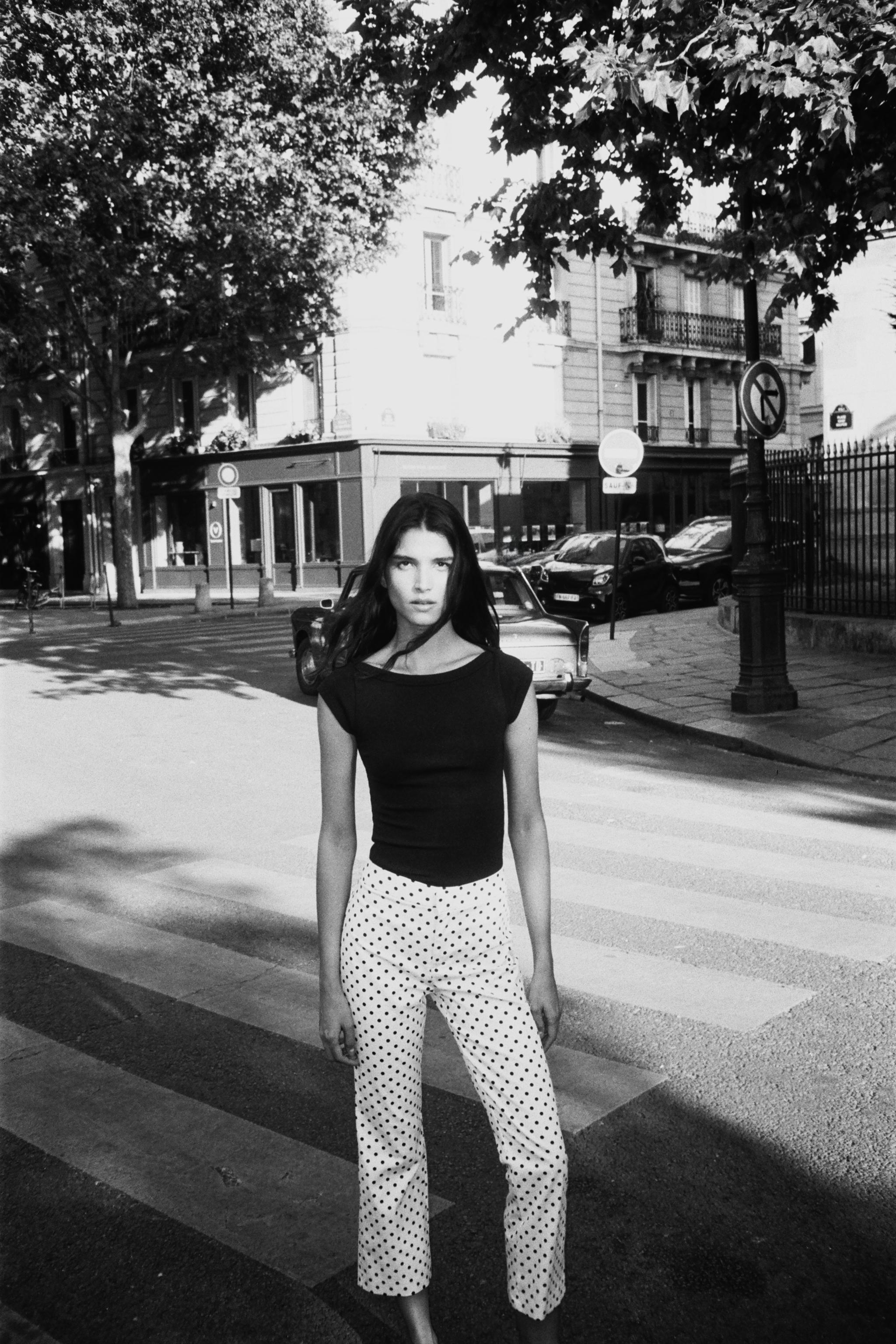 Polka Dot Mini Flare Pants