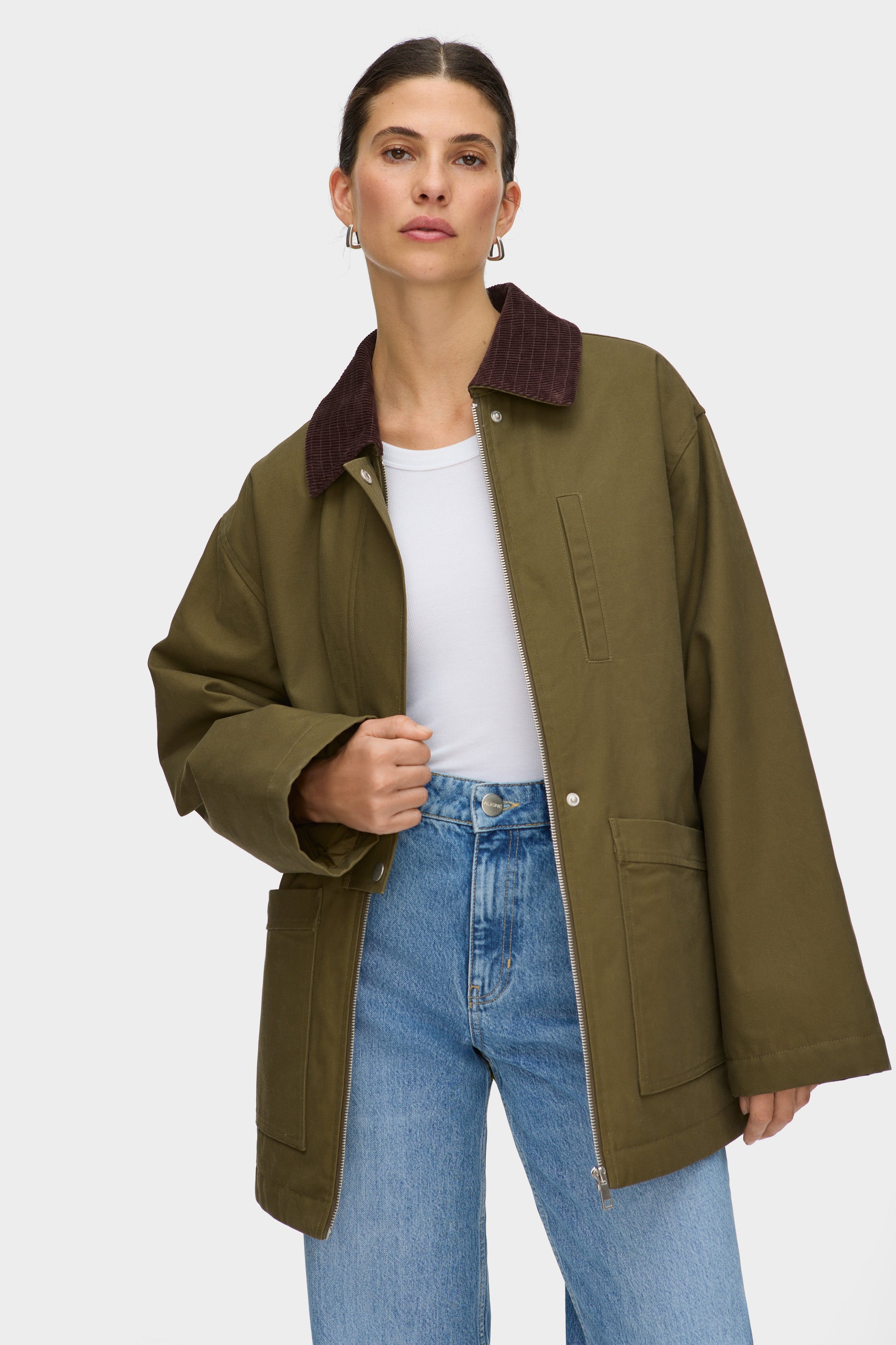 Oak Cord Collar Barn Coat