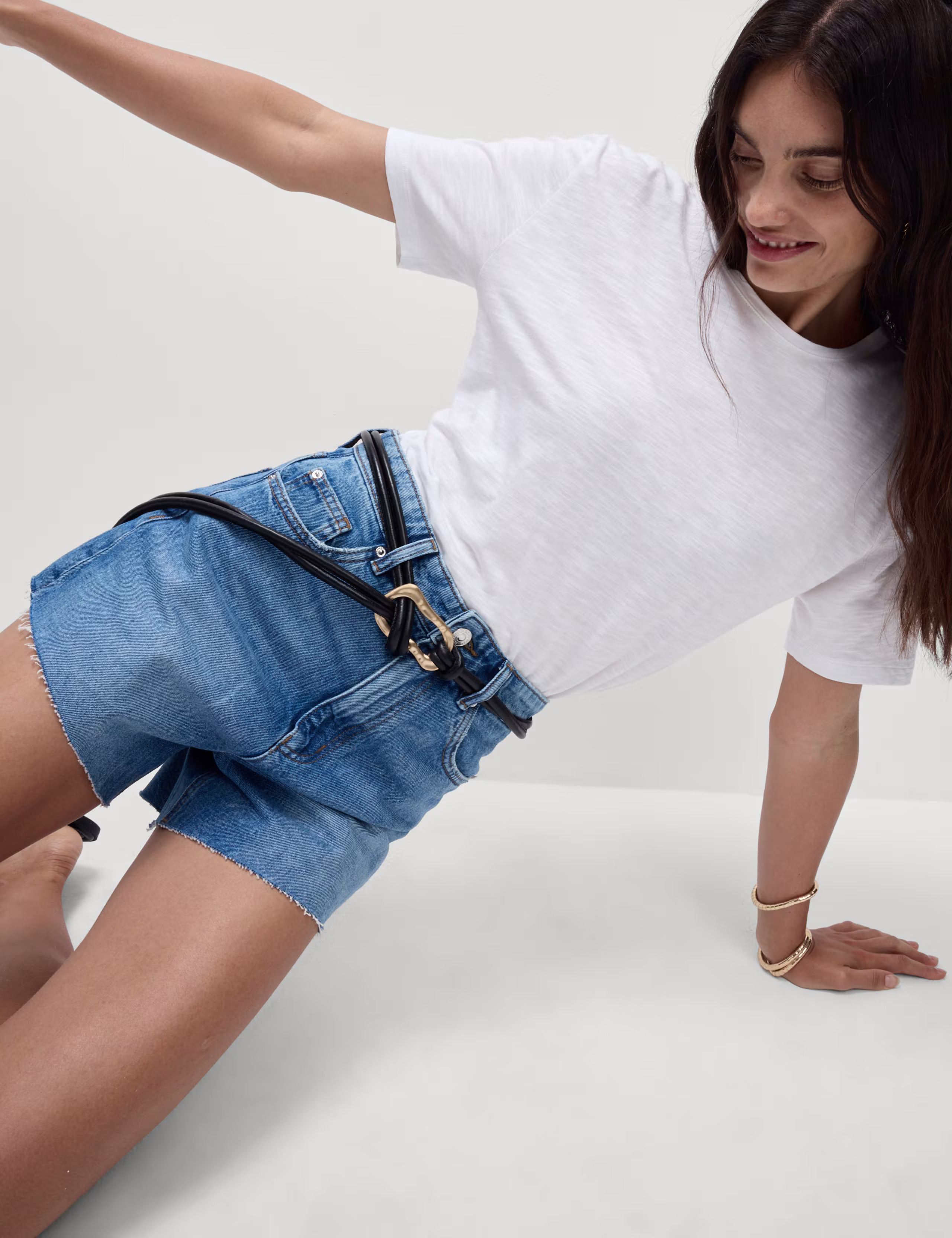 Denim Mom High Waisted Shorts