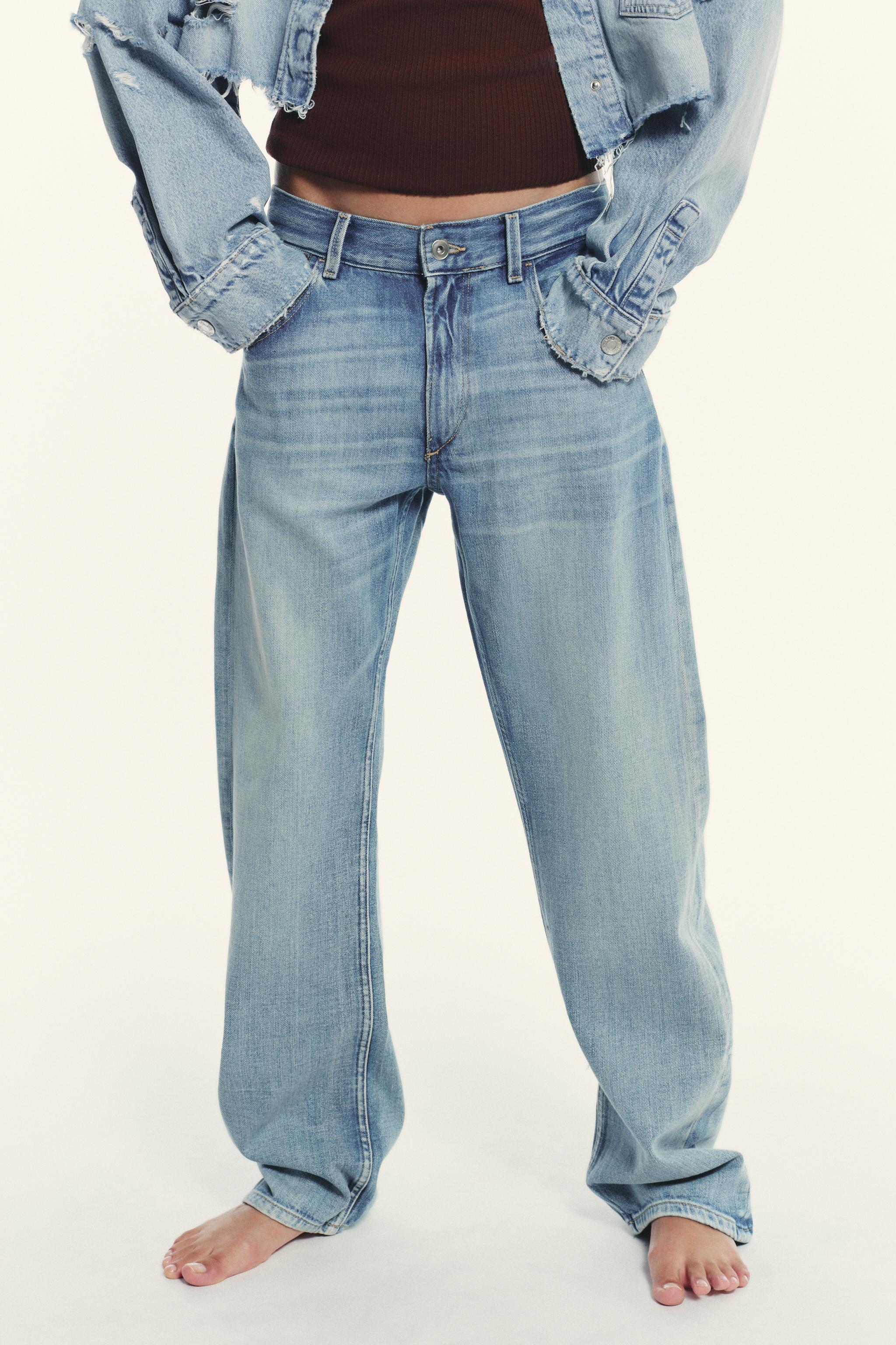 Trf Mid-Rise Straight Leg Belt Loop Jeans