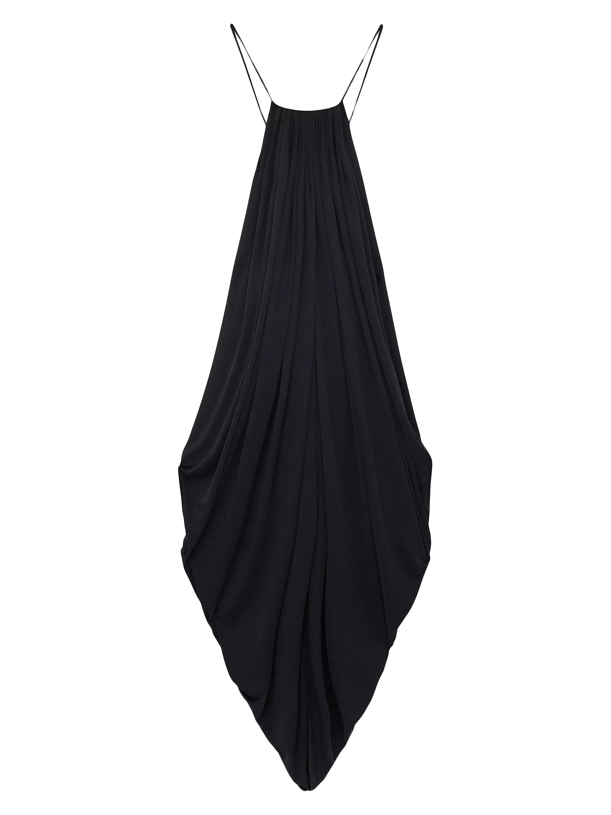 Draped Silk-Blend Maxi Dress