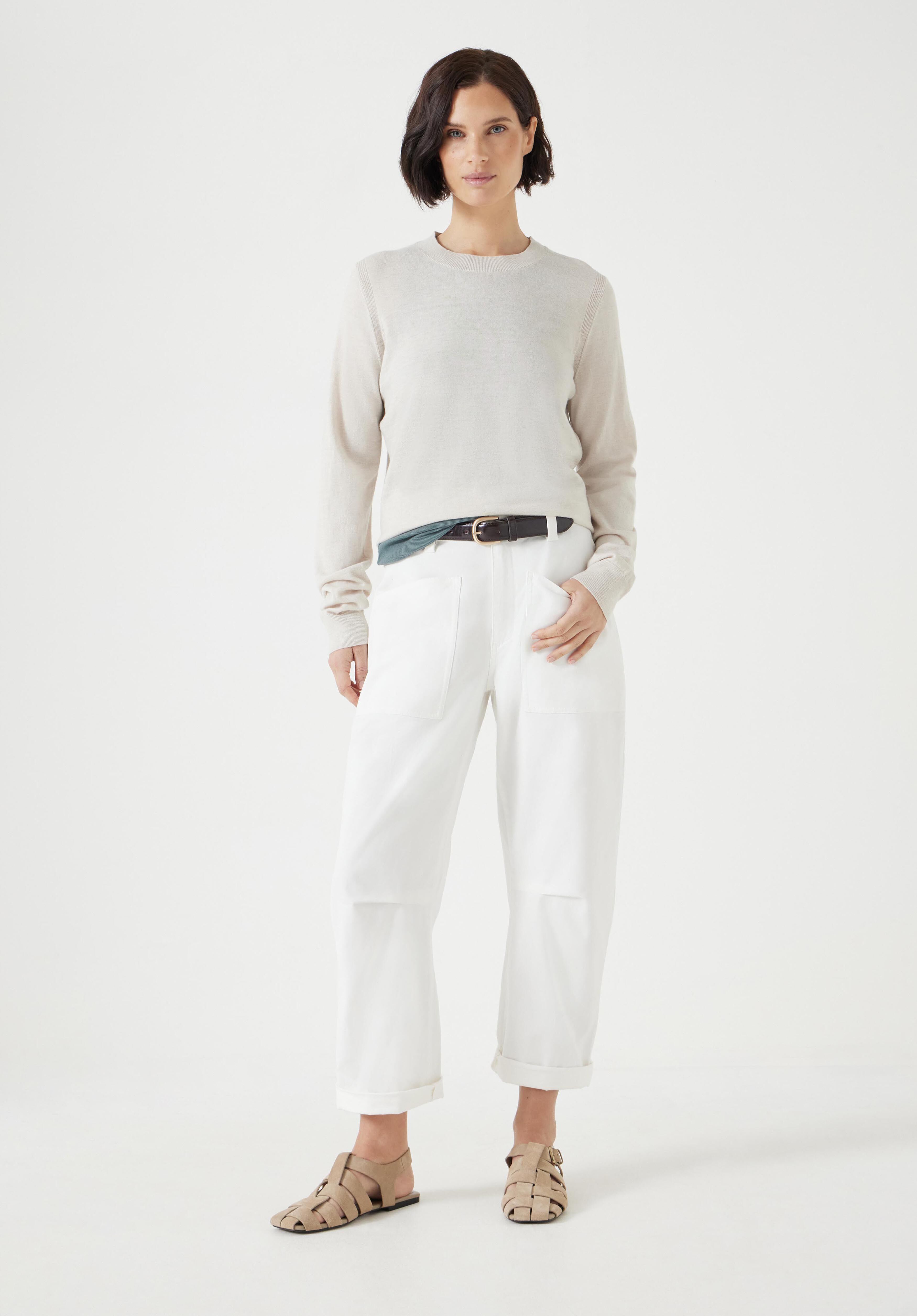 Cordi Barrel Leg Cotton Trousers